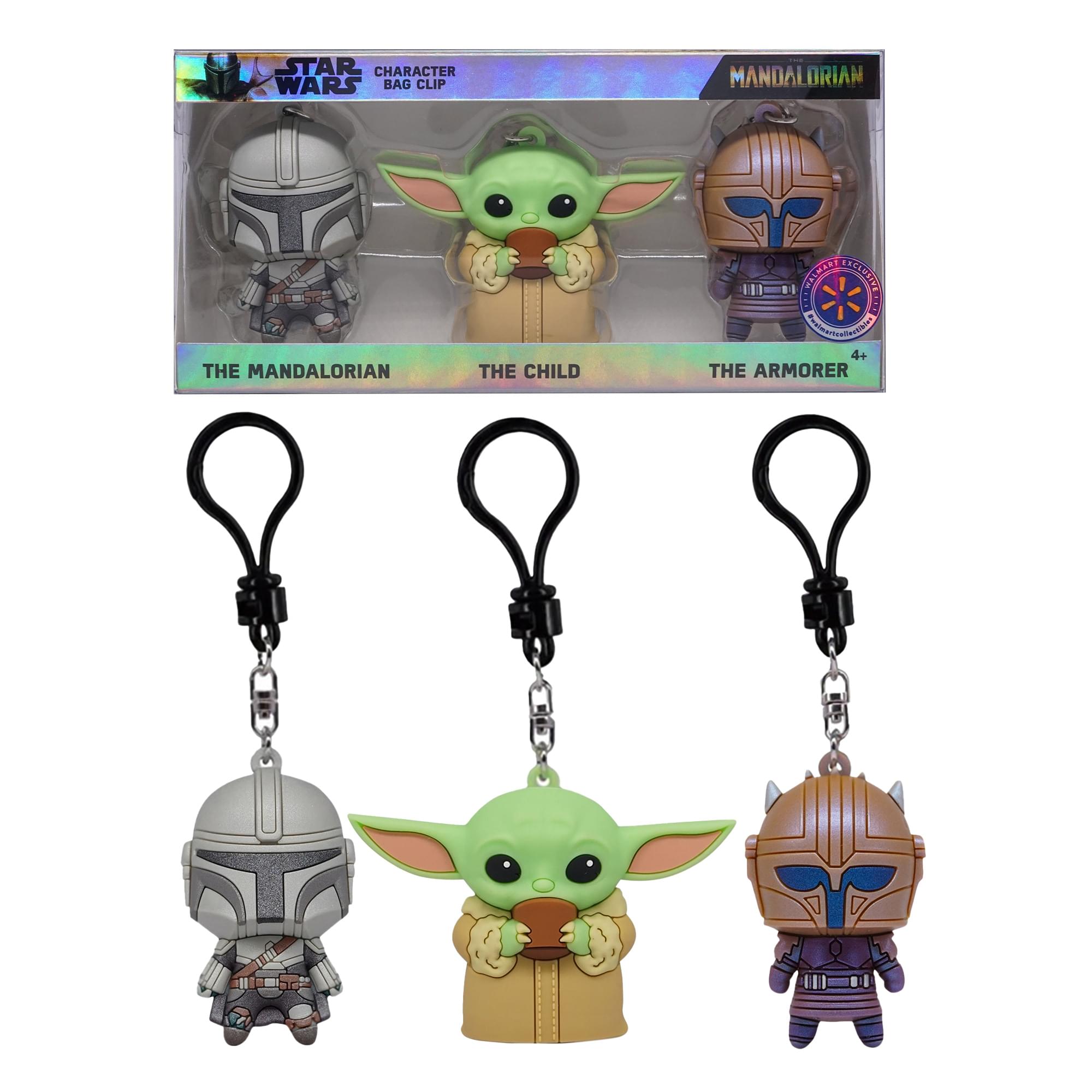 Star Wars: The Mandalorian 3D Foam Character Bag Clip 3 Piece Set