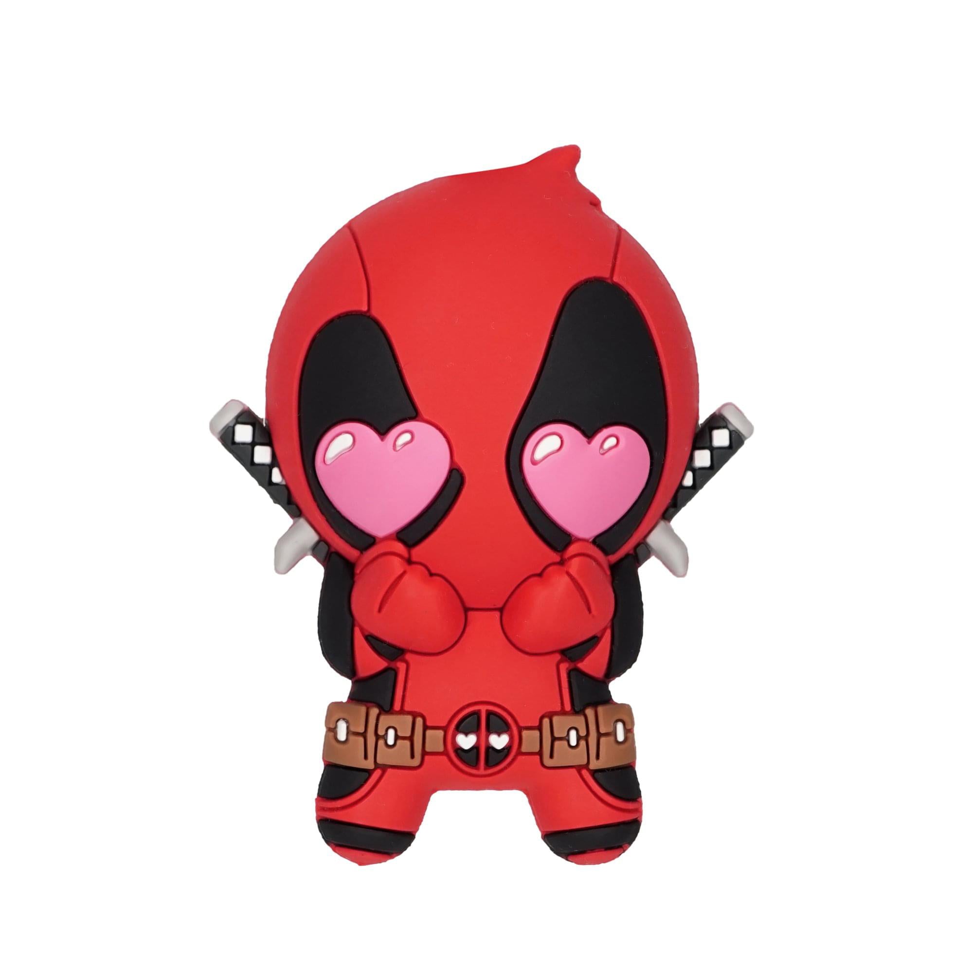 Marvel Deadpool 3D Foam Bag Clip Set | Heart Eyes, Days of Future Now, Solo