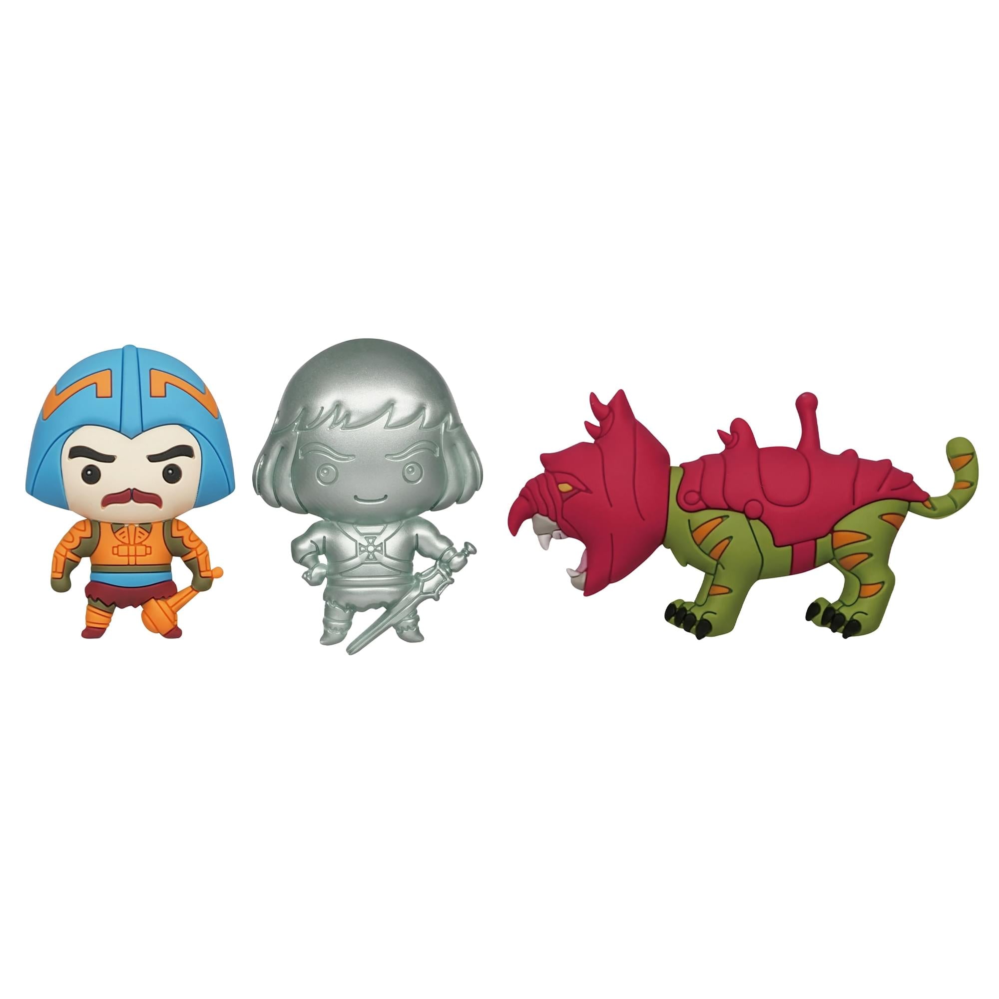 MOTU 3D Foam Figural Bag Clip Set | Man-At-Arms, He-Man, Battle Cat