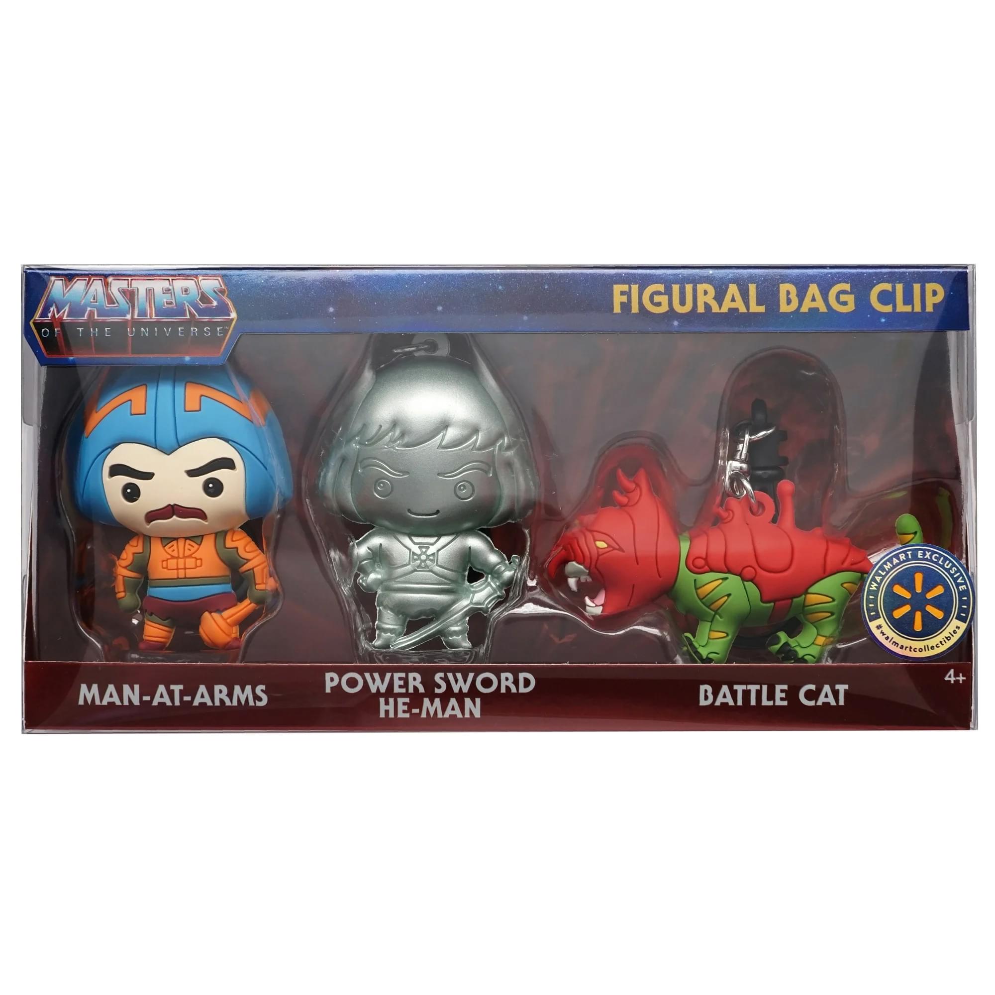 MOTU 3D Foam Figural Bag Clip Set | Man-At-Arms, He-Man, Battle Cat