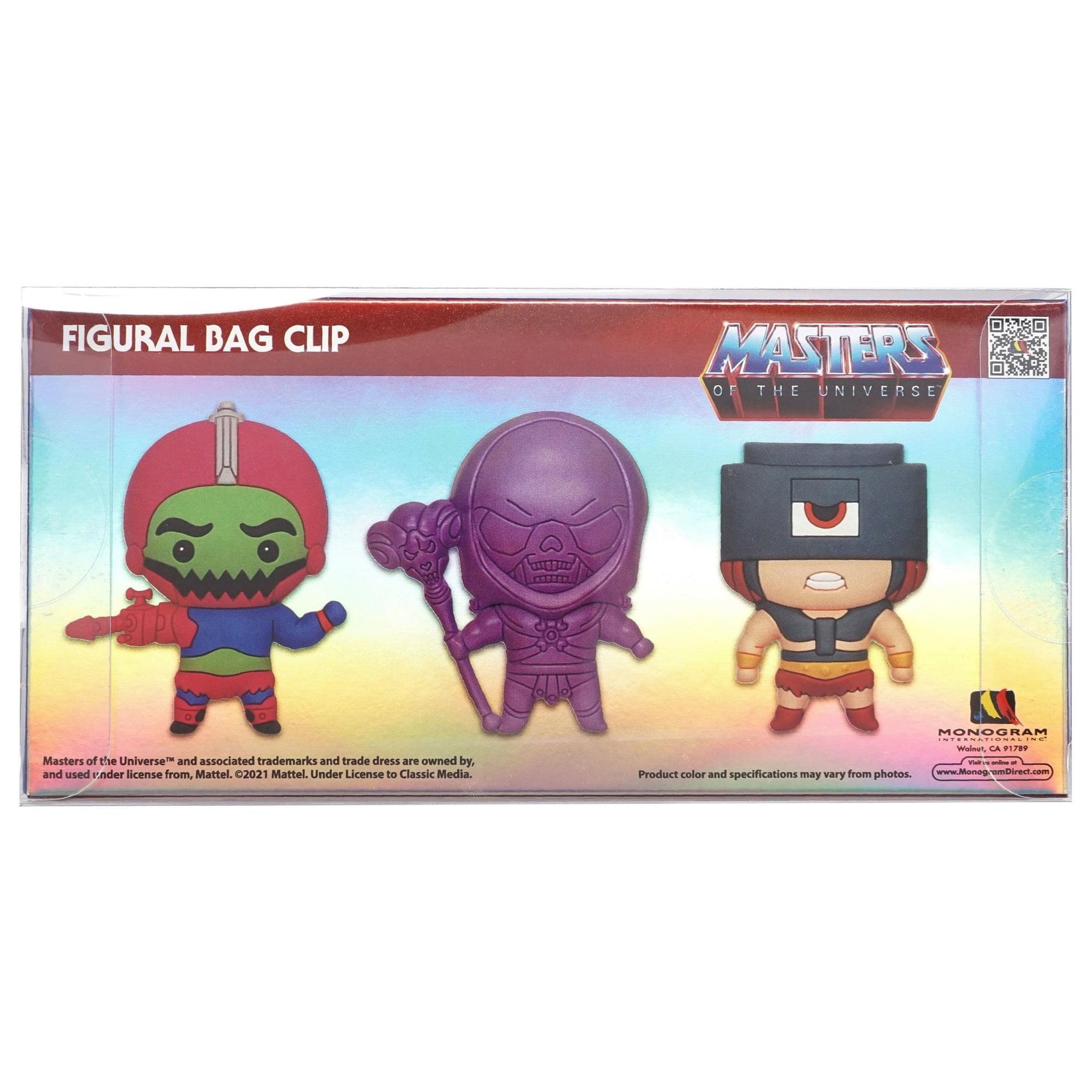 MOTU 3D Foam Figural Bag Clip Set | Trap-Jaw, Skeletor, Tri-Klops