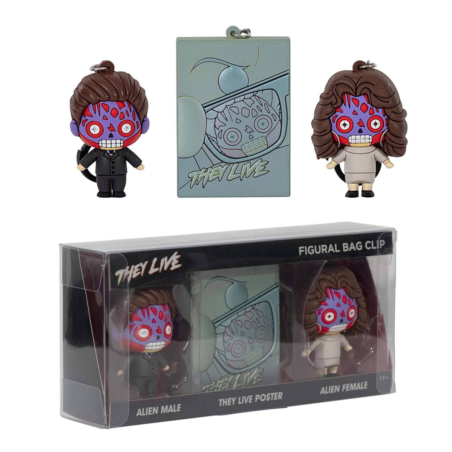 They Live 3D Foam Figural Bag Clip 3-Piece Collector’s Set