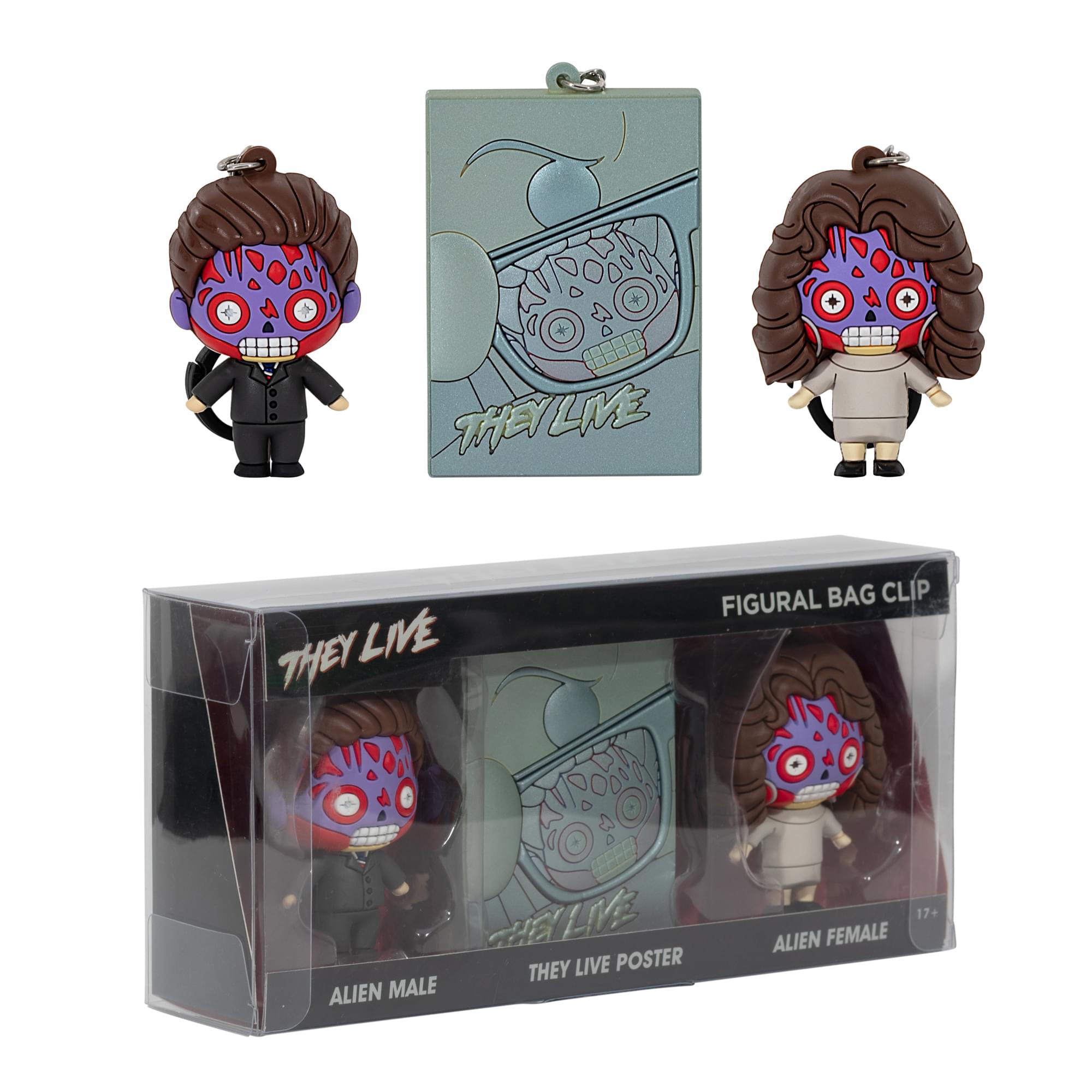They Live 3D Foam Figural Bag Clip 3-Piece Collector’s Set