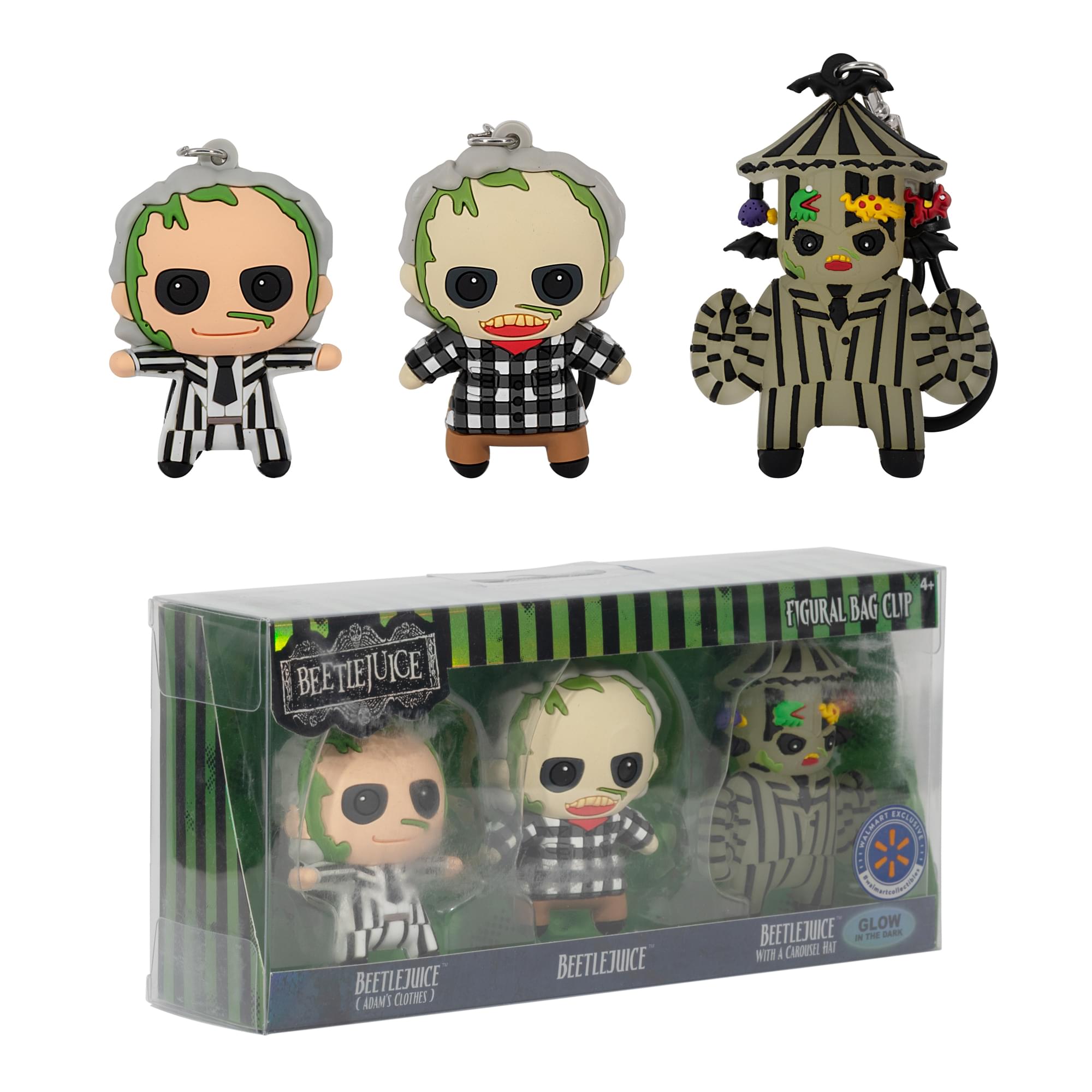 Beetlejuice 3D Foam Figural Bag Clip 3-Piece Collector’s Set
