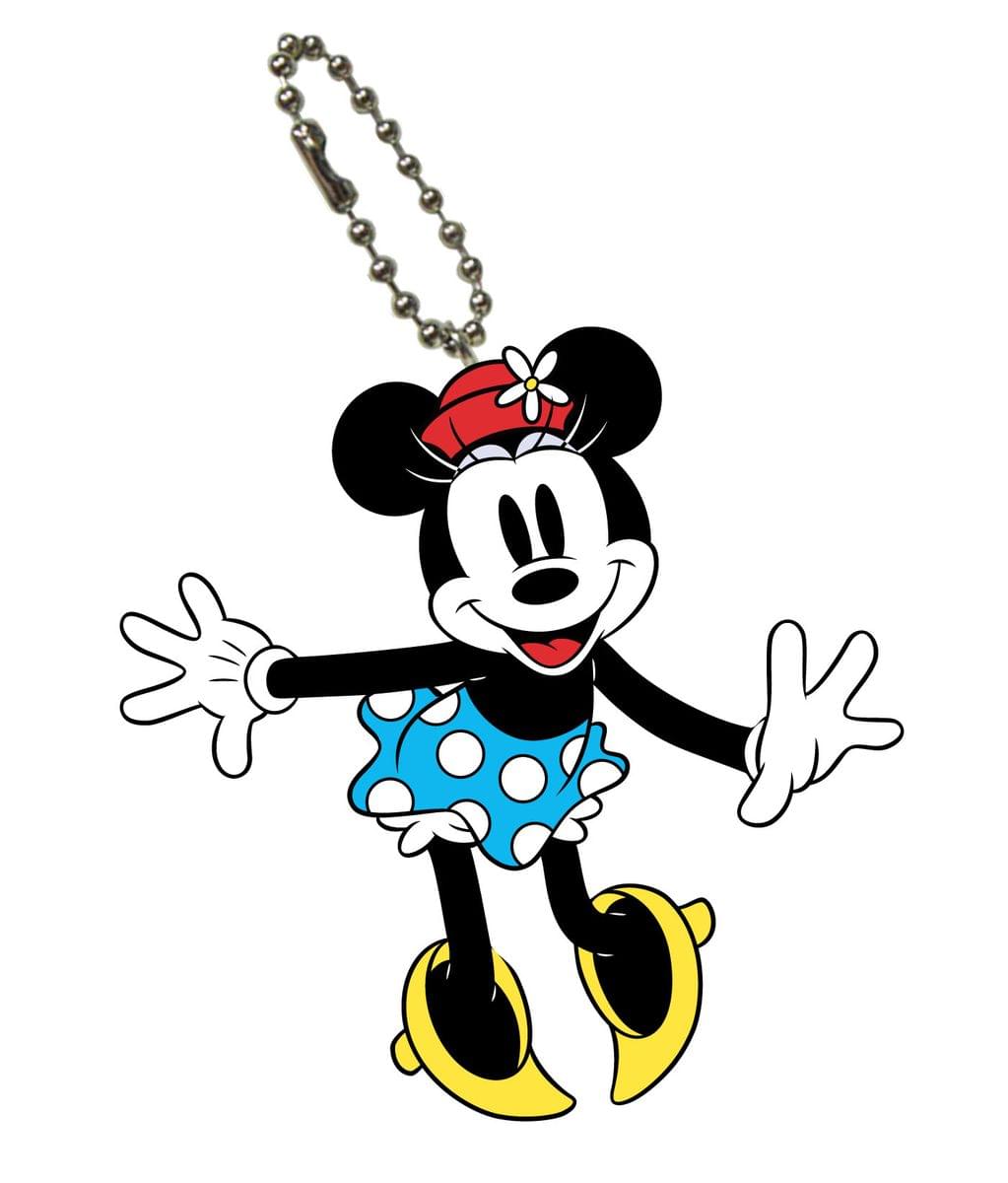 Disney Mickey Mouse Bendable Keychain Minnie Retro