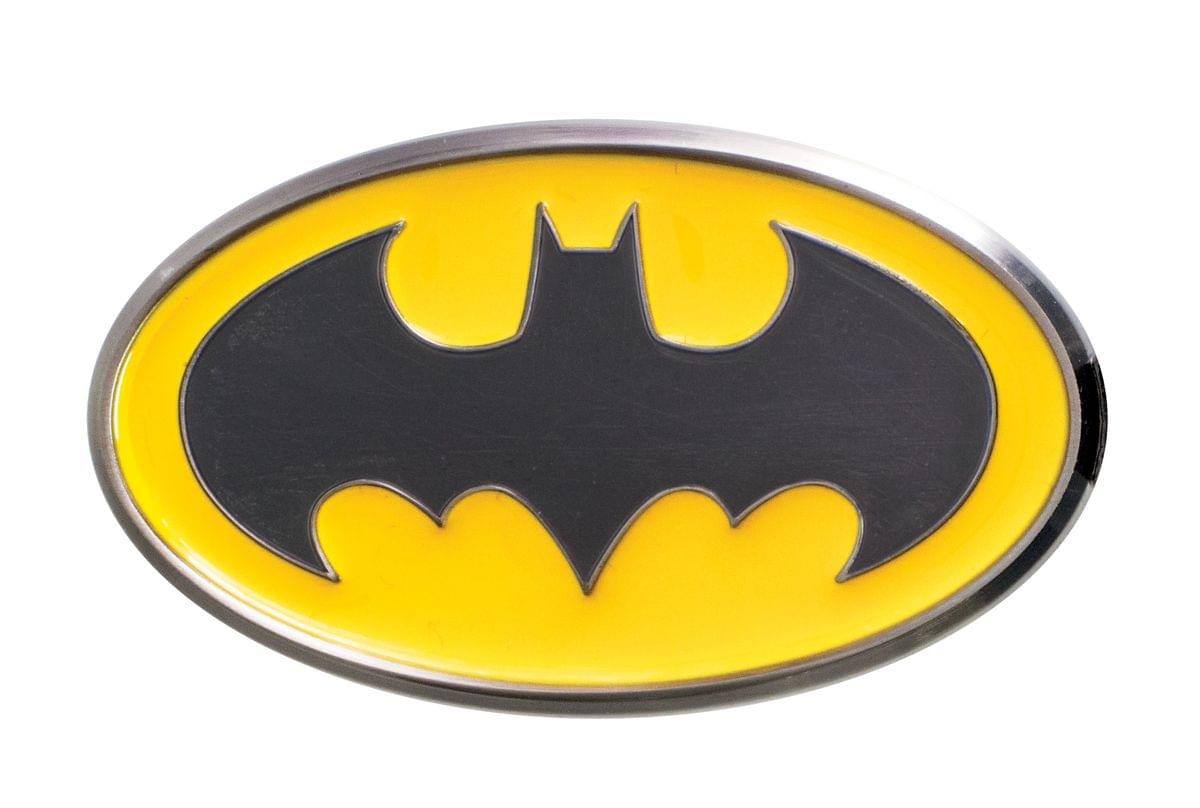 Batman Logo Colored 1" Pewter Lapel Pin: Yellow