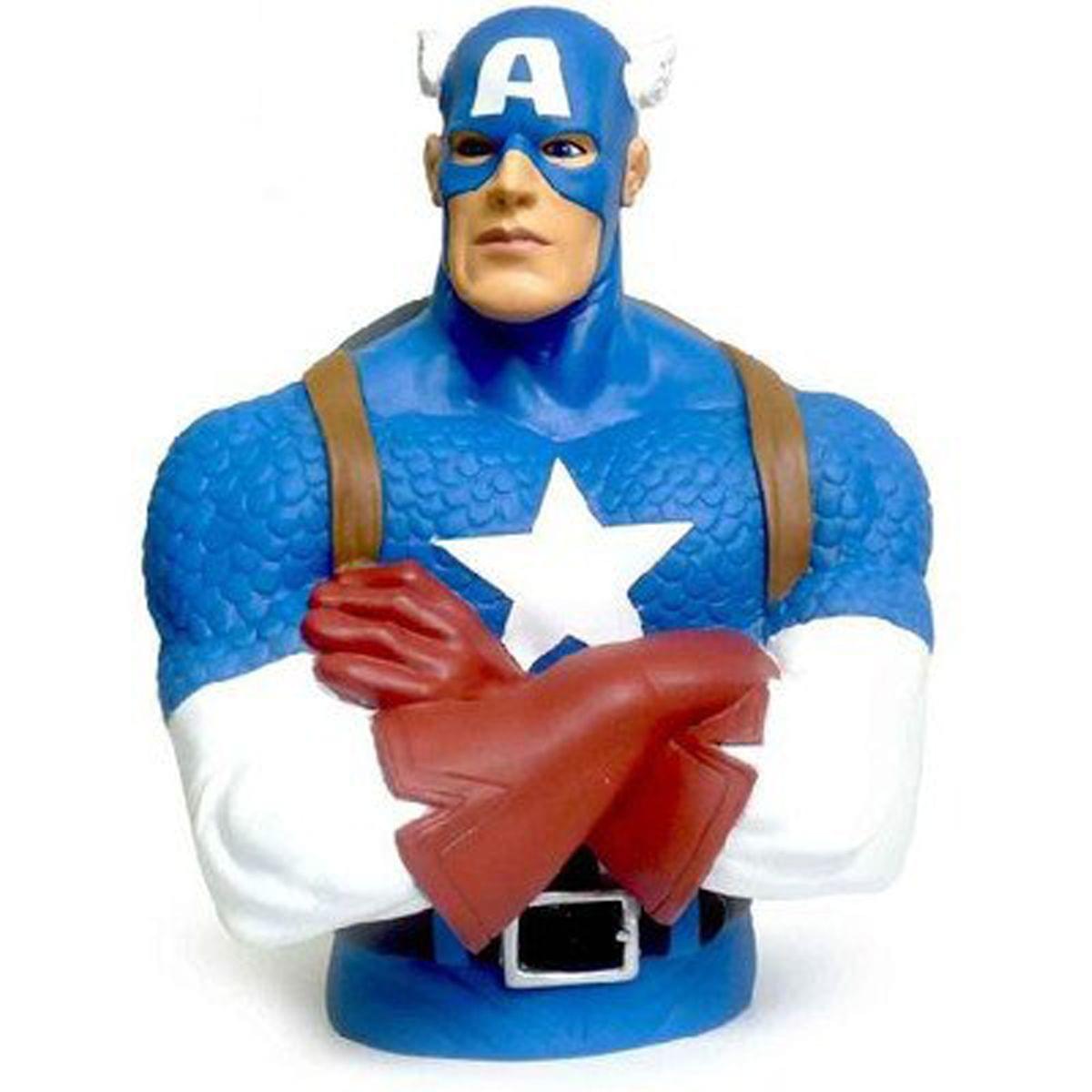 Captain America Marvel Comics Plastic Bust Bank