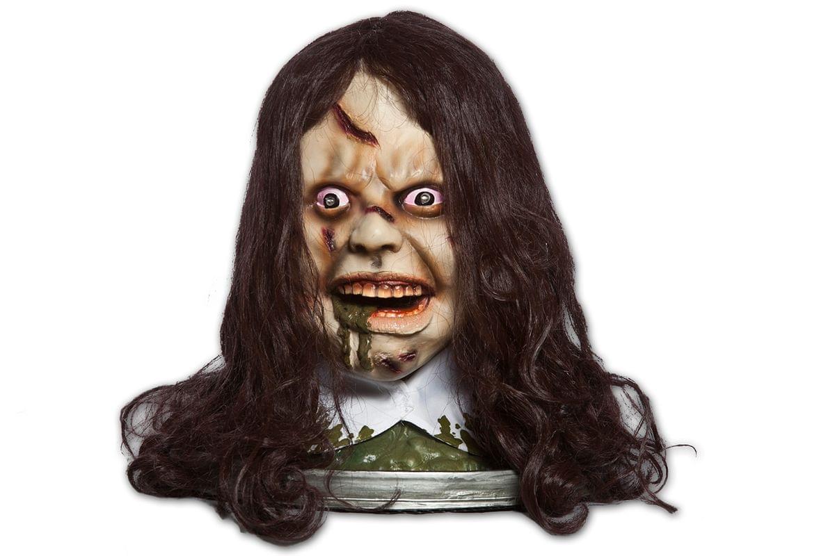 Exorcist Rotating Head Platter w/Light Up Eyes, Moving Mouth & Audio
