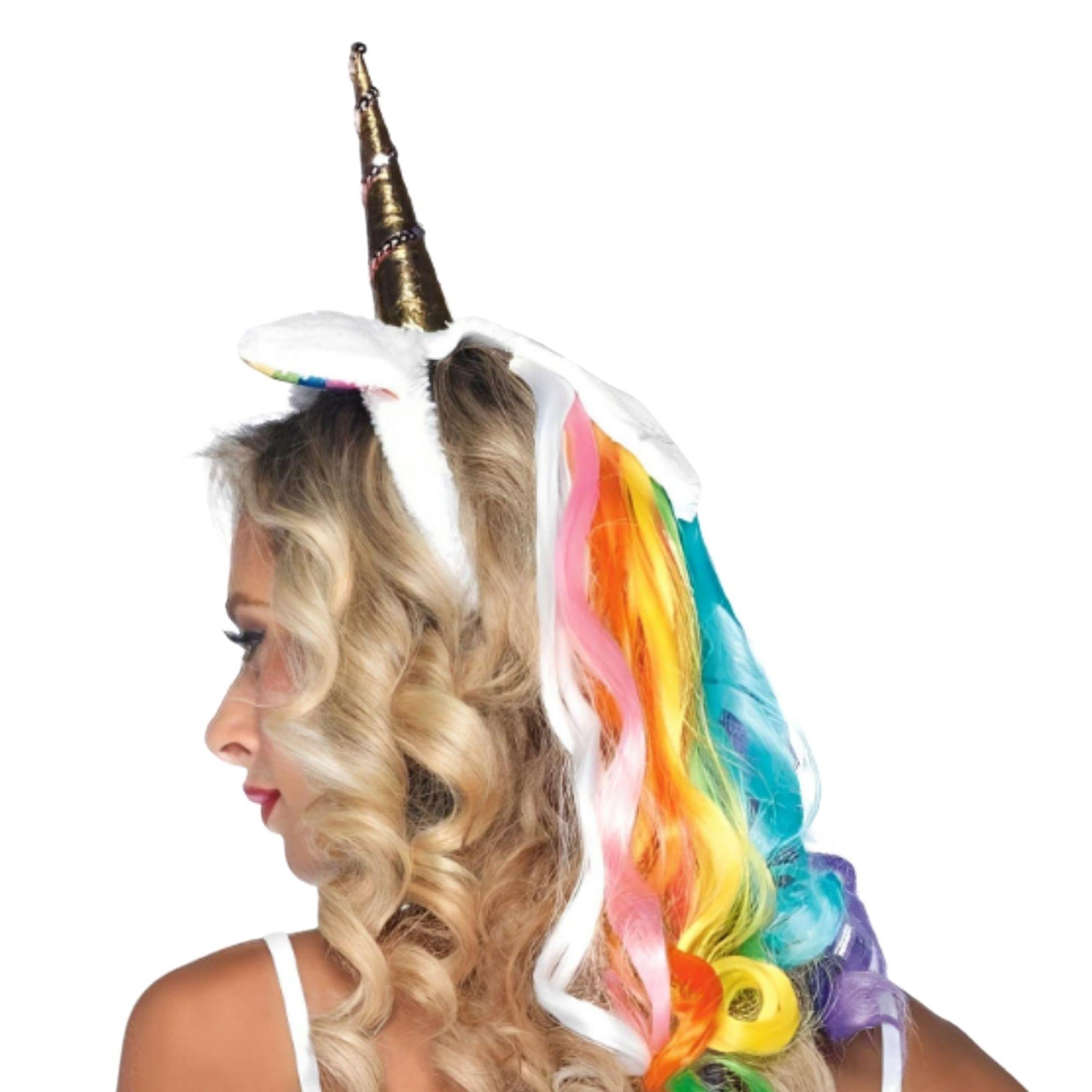Rainbow Unicorn Adult Costume Headband