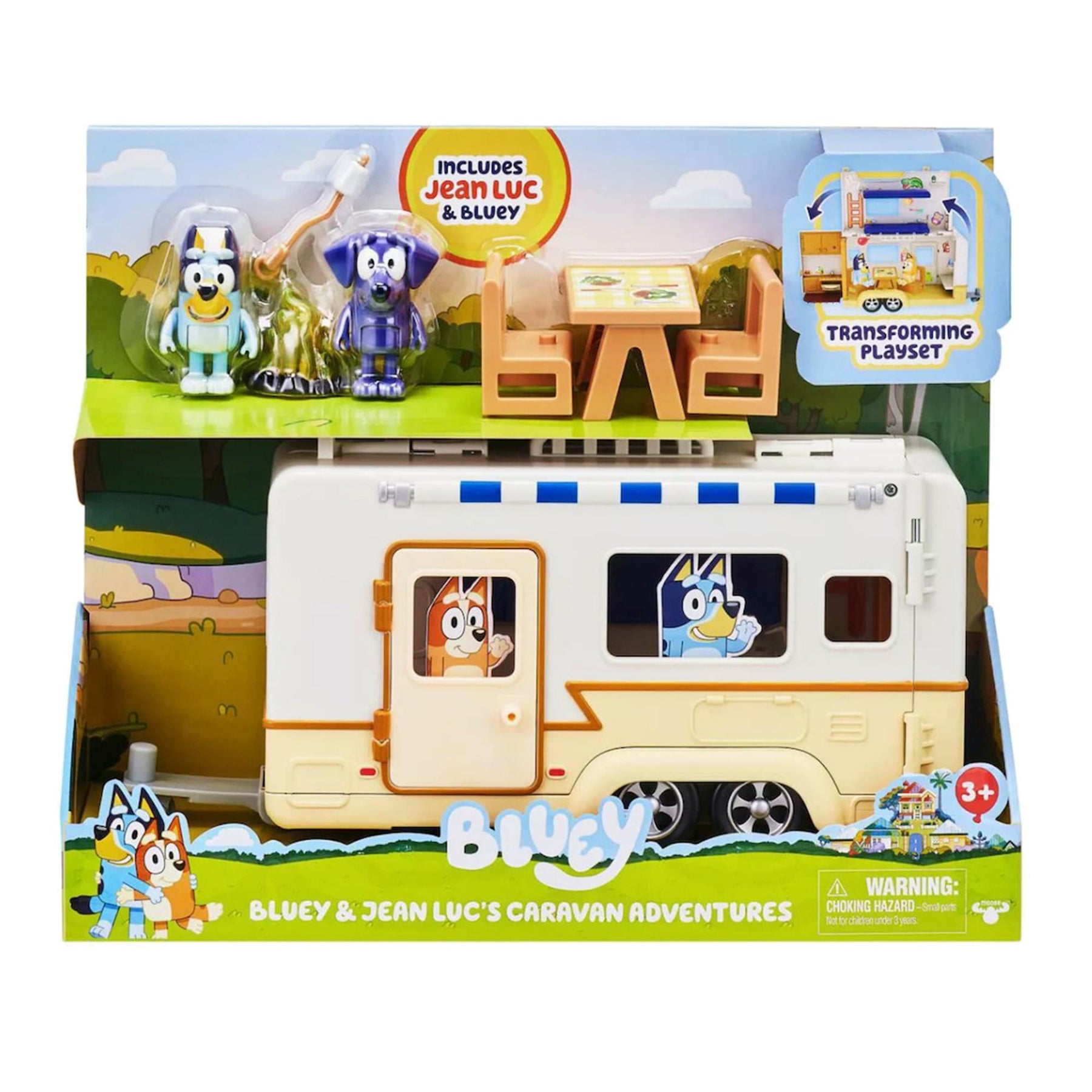 Bluey Caravan Adventure Playset | Includes Jean Luc Figure