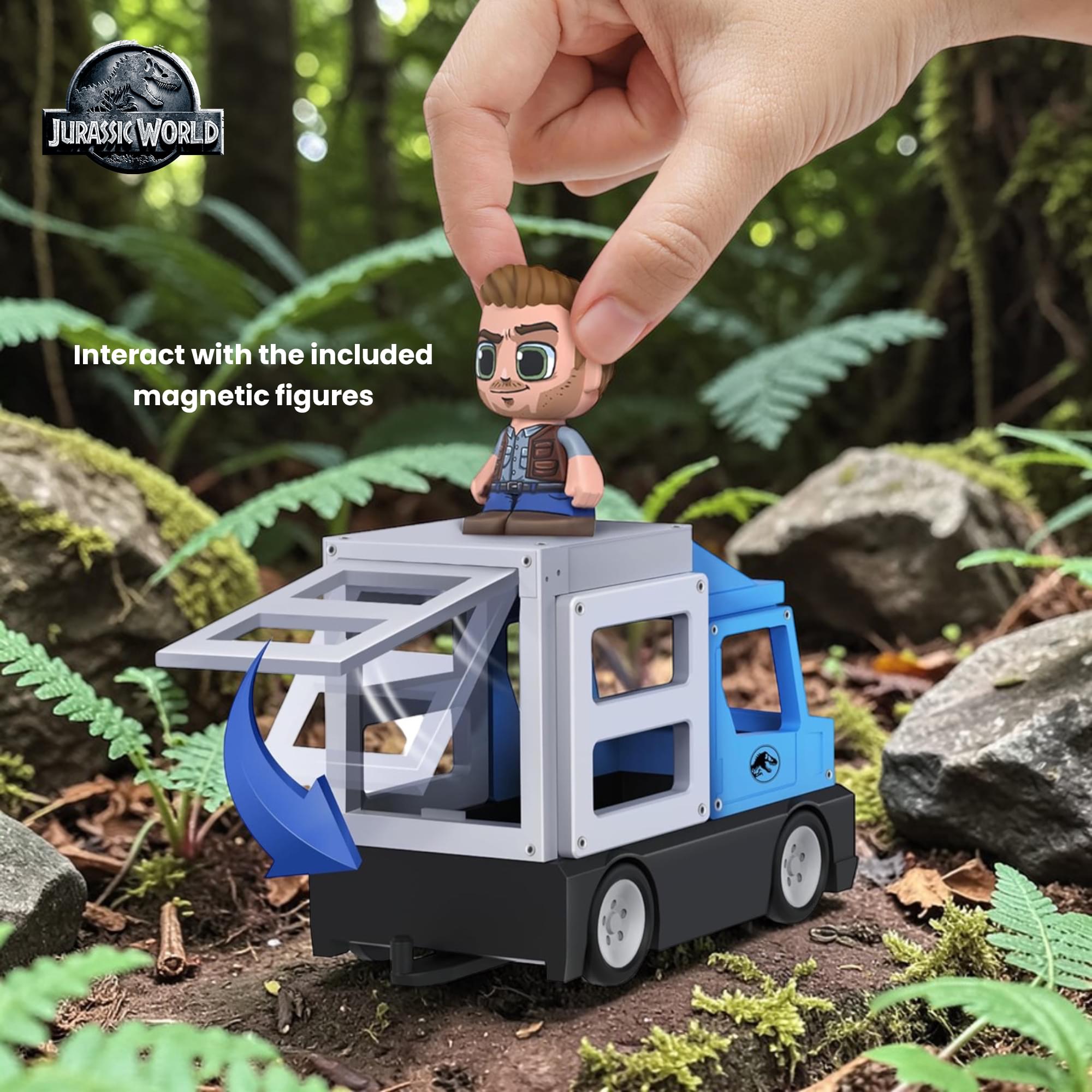 Jurassic World Dino Escape Tile Town 22-Piece Magnetic Tile Playset