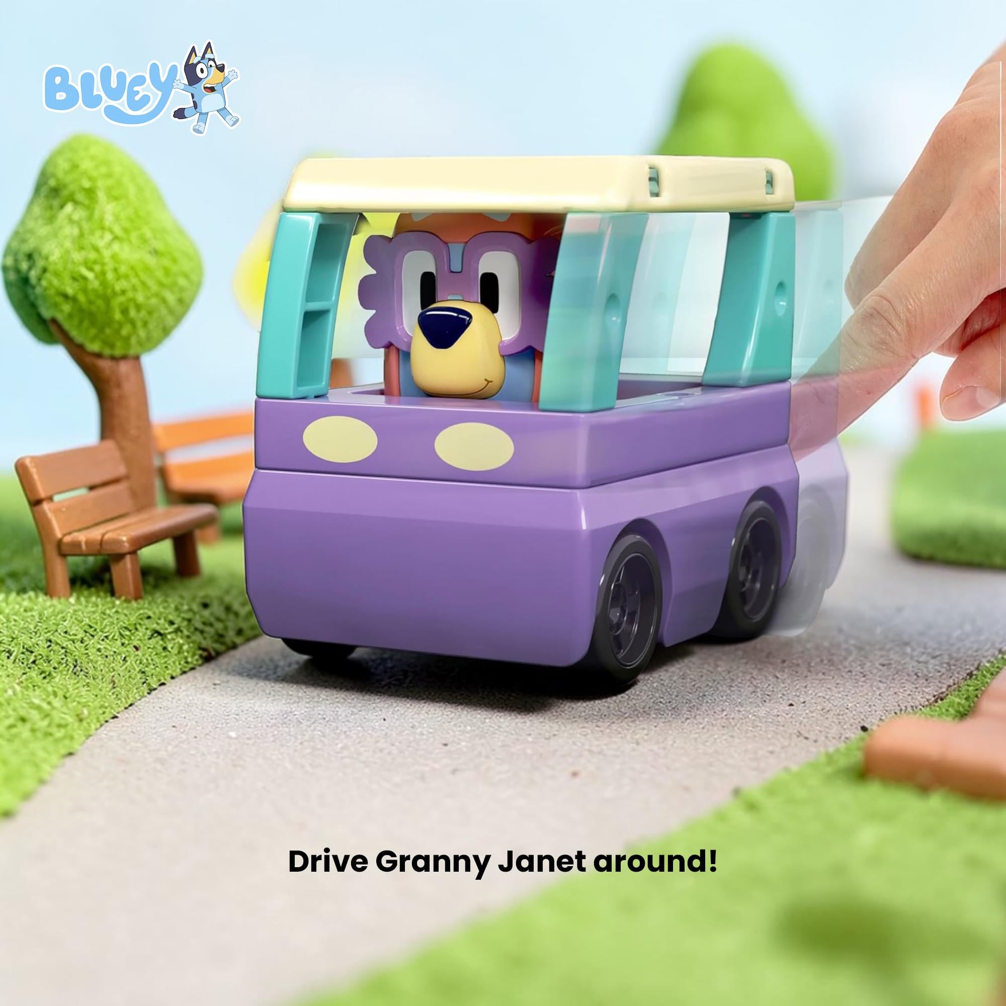 Bluey Granny Tile Town 6-Piece Magnetic Tile Booster Set
