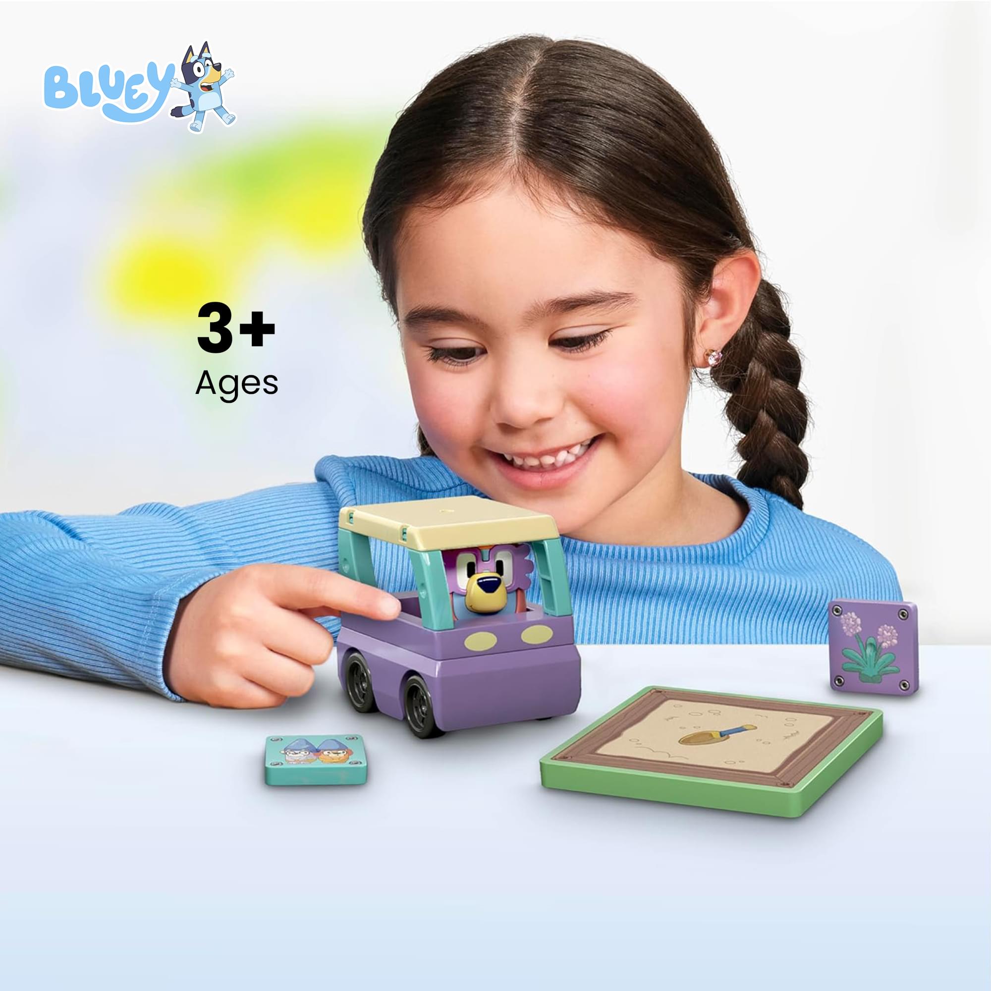 Bluey Granny Tile Town 6-Piece Magnetic Tile Booster Set