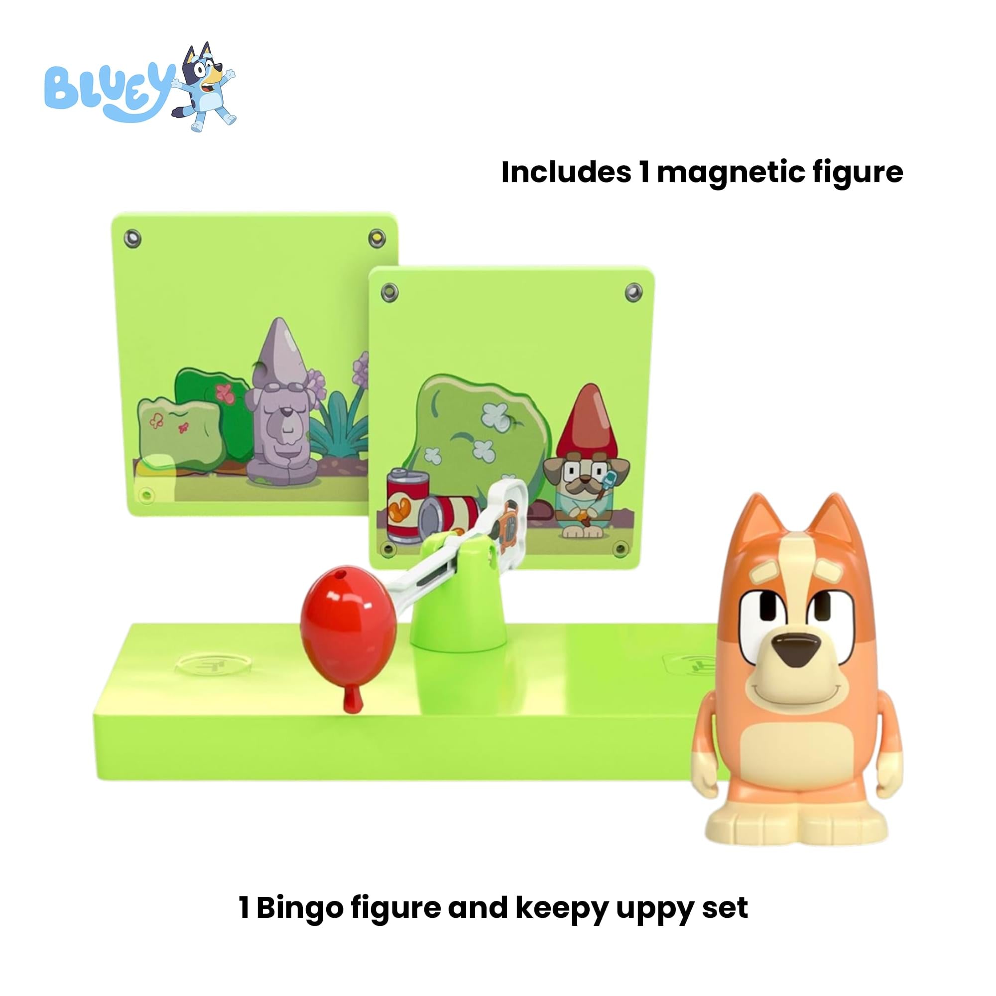 Bluey Bingo Tile Town 6-Piece Magnetic Tile Booster Set