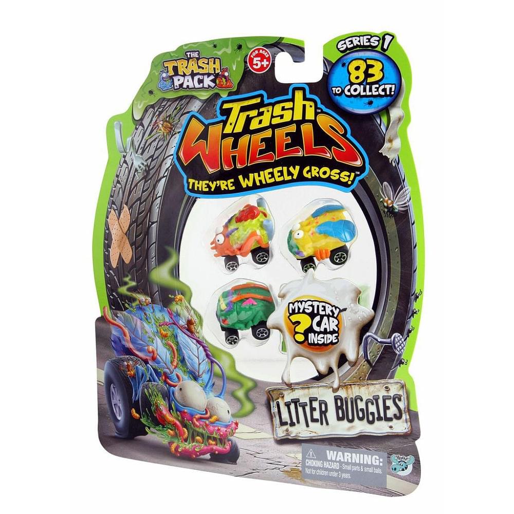 The Trash Pack Series 1 Trash Wheels 4-Pack Litter Buggies