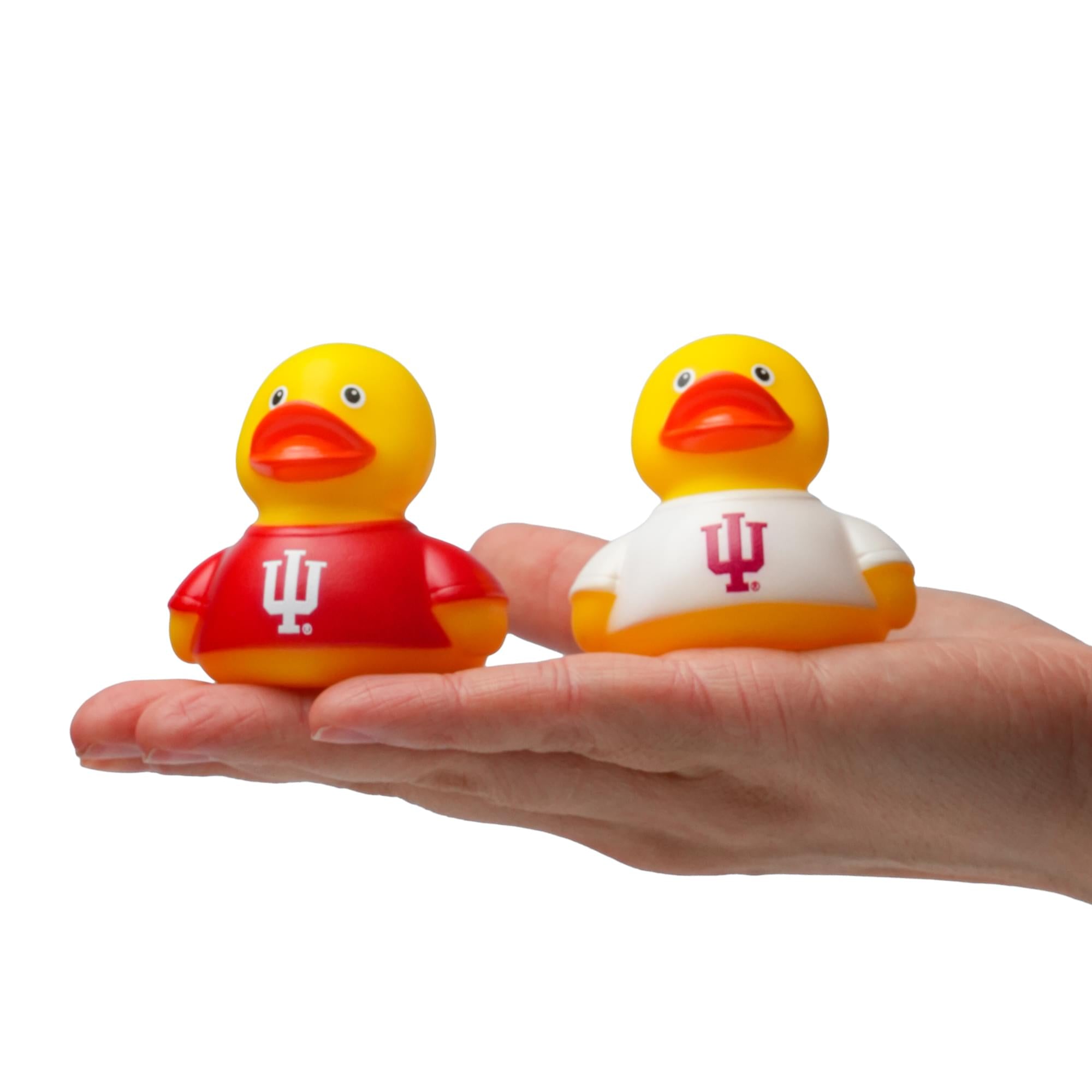 NCAA University Of Indiana Logo Rubber Duck 2-Pack | 2.5 Inches