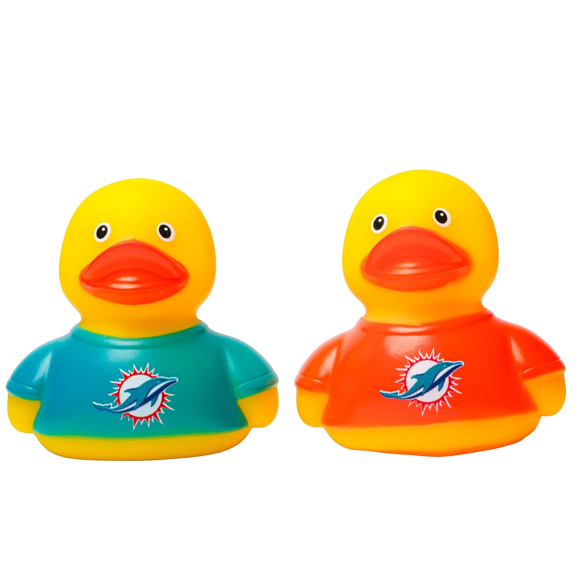 NFL Miami Dolphins Logo Rubber Duck 2-Pack | 2.5 Inches