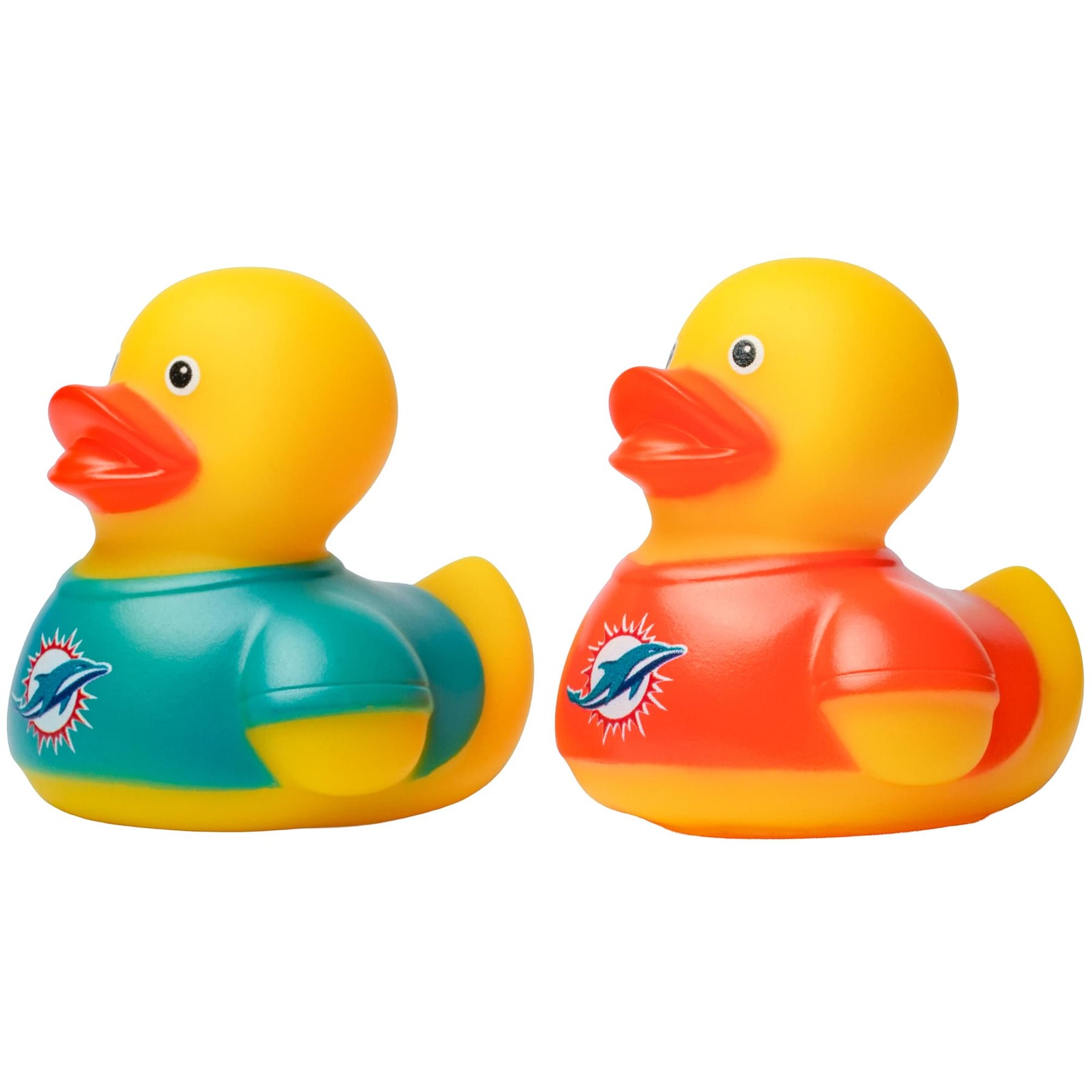 NFL Miami Dolphins Logo Rubber Duck 2-Pack | 2.5 Inches