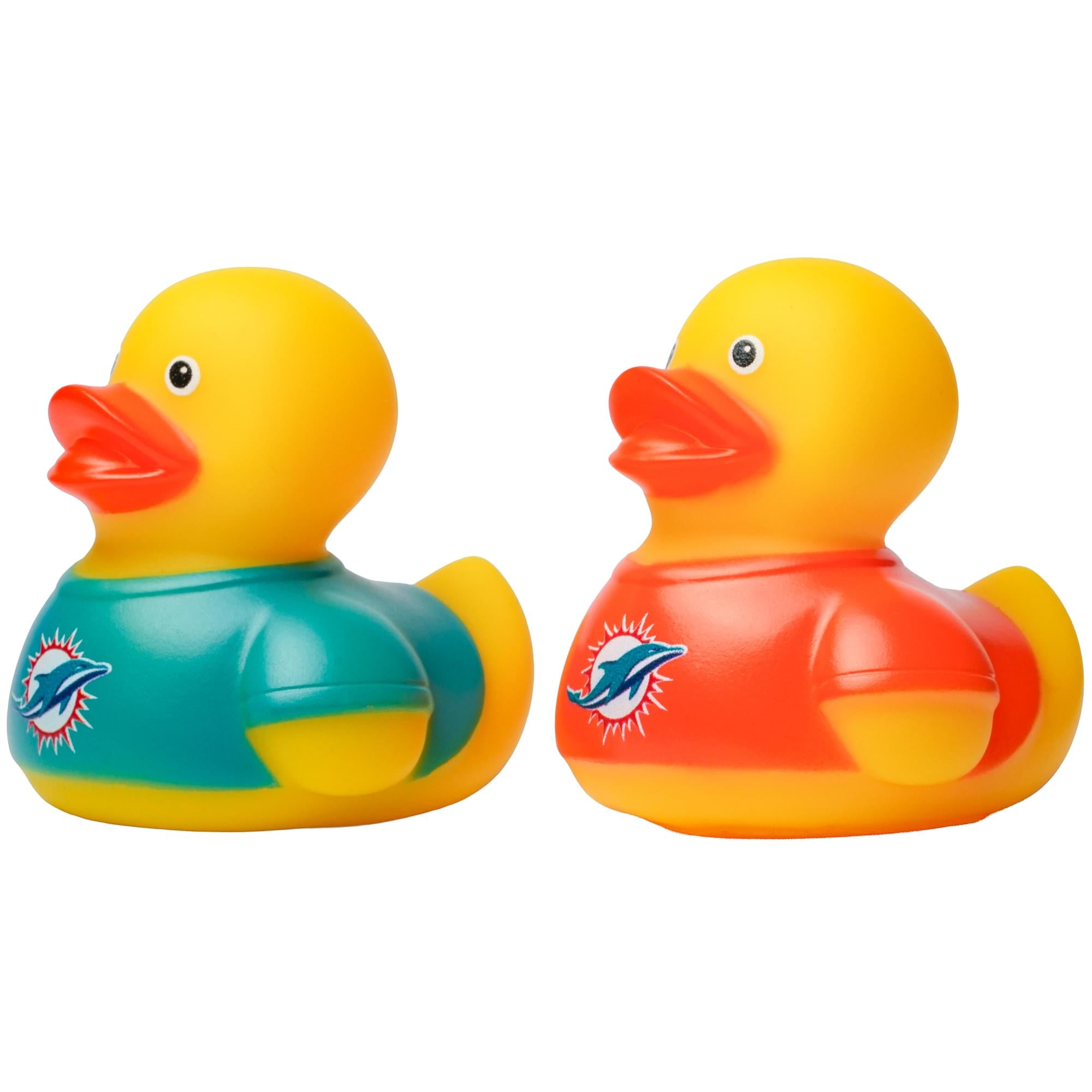 NFL Miami Dolphins Logo Rubber Duck 2-Pack | 2.5 Inches