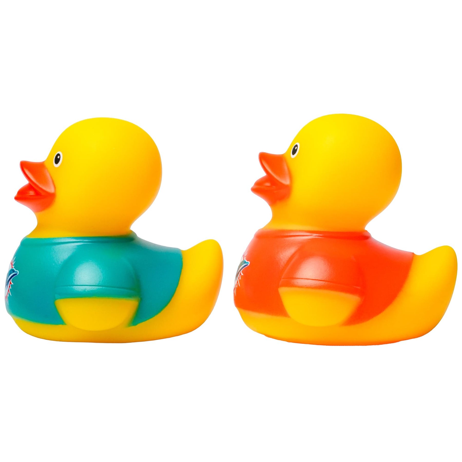 NFL Miami Dolphins Logo Rubber Duck 2-Pack | 2.5 Inches