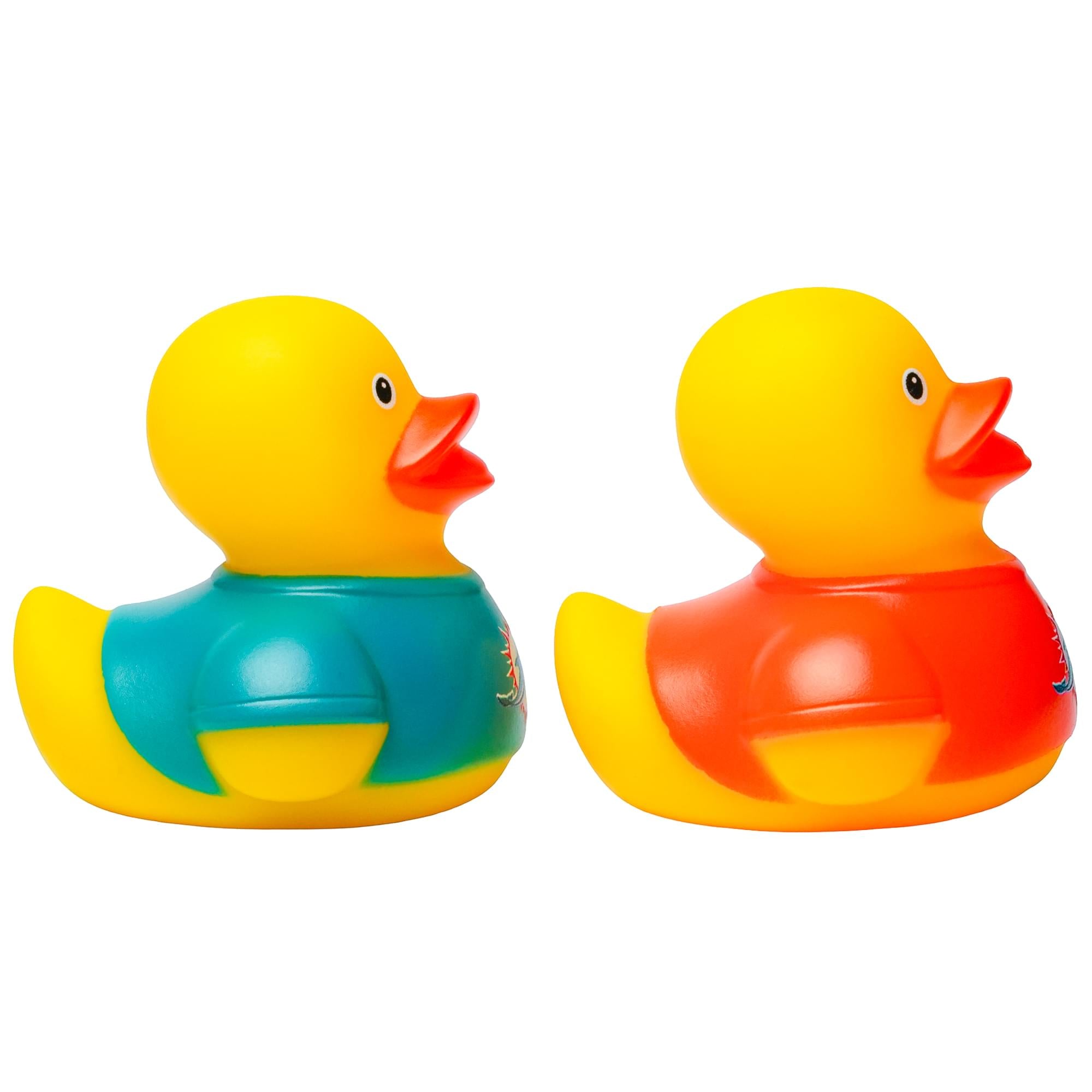 NFL Miami Dolphins Logo Rubber Duck 2-Pack | 2.5 Inches