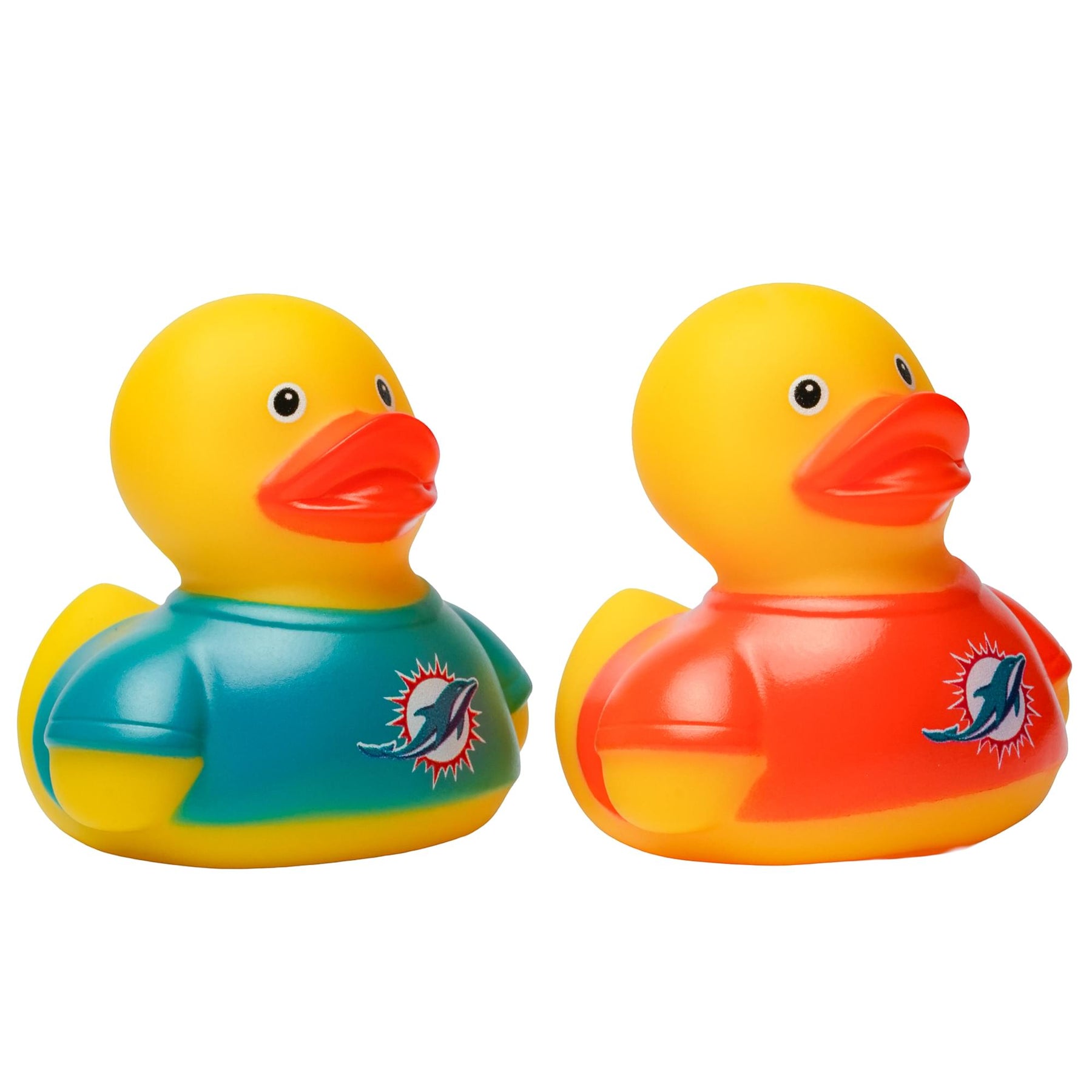NFL Miami Dolphins Logo Rubber Duck 2-Pack | 2.5 Inches