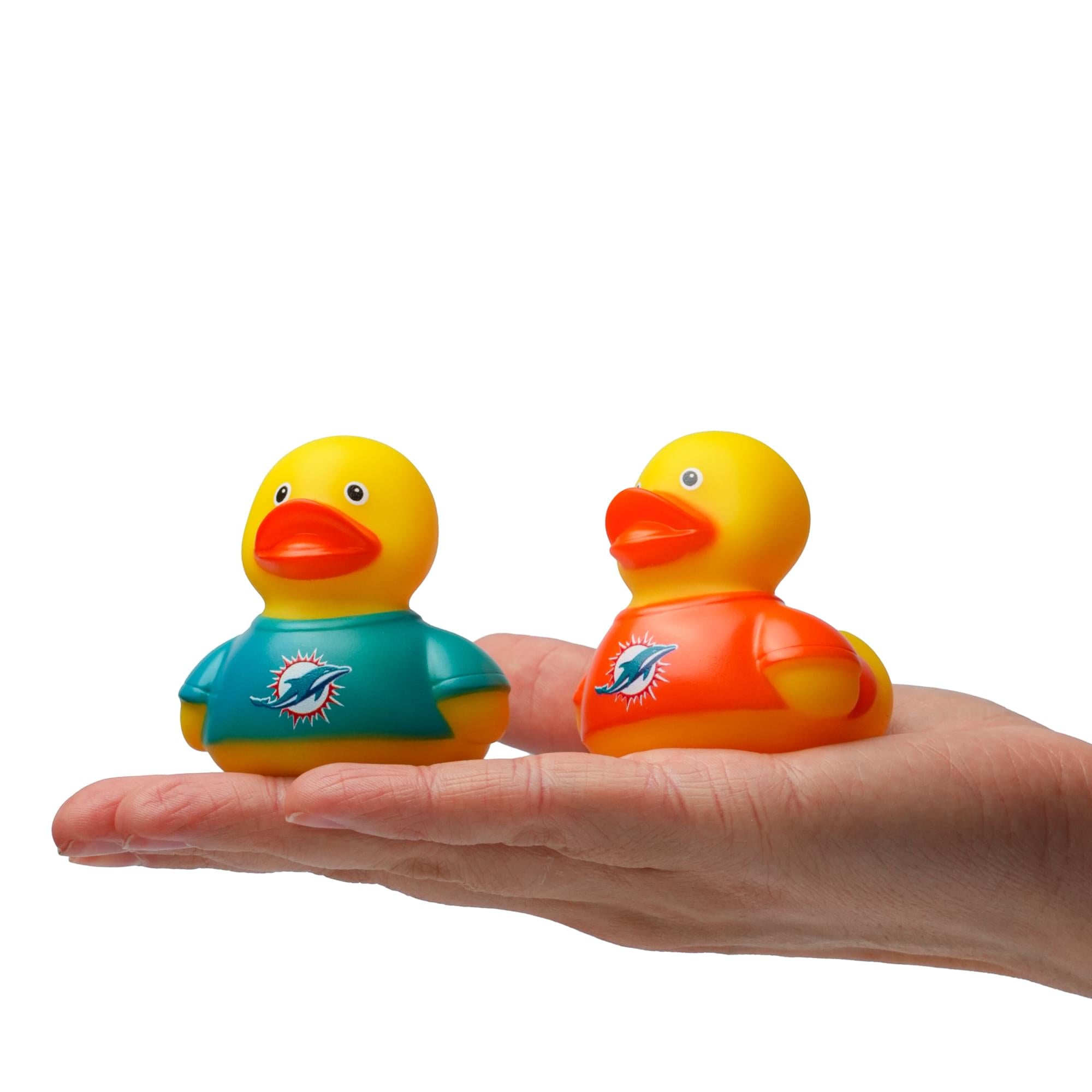 NFL Miami Dolphins Logo Rubber Duck 2-Pack | 2.5 Inches