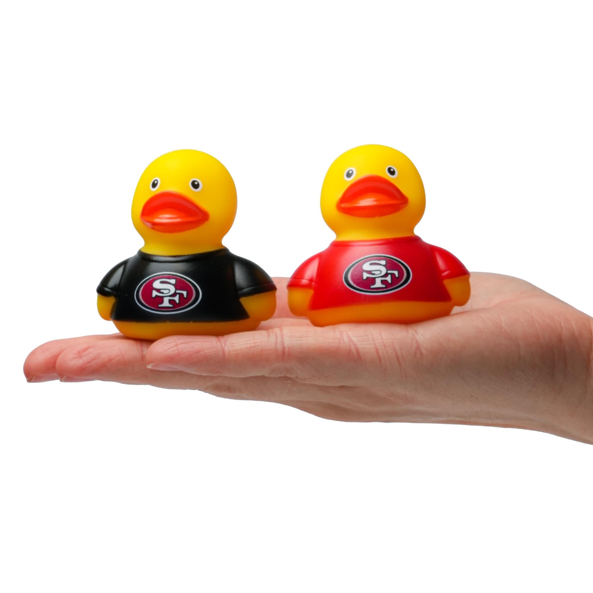 NFL San Francisco 49ers Logo Rubber Duck 2-Pack | 2.5 Inches