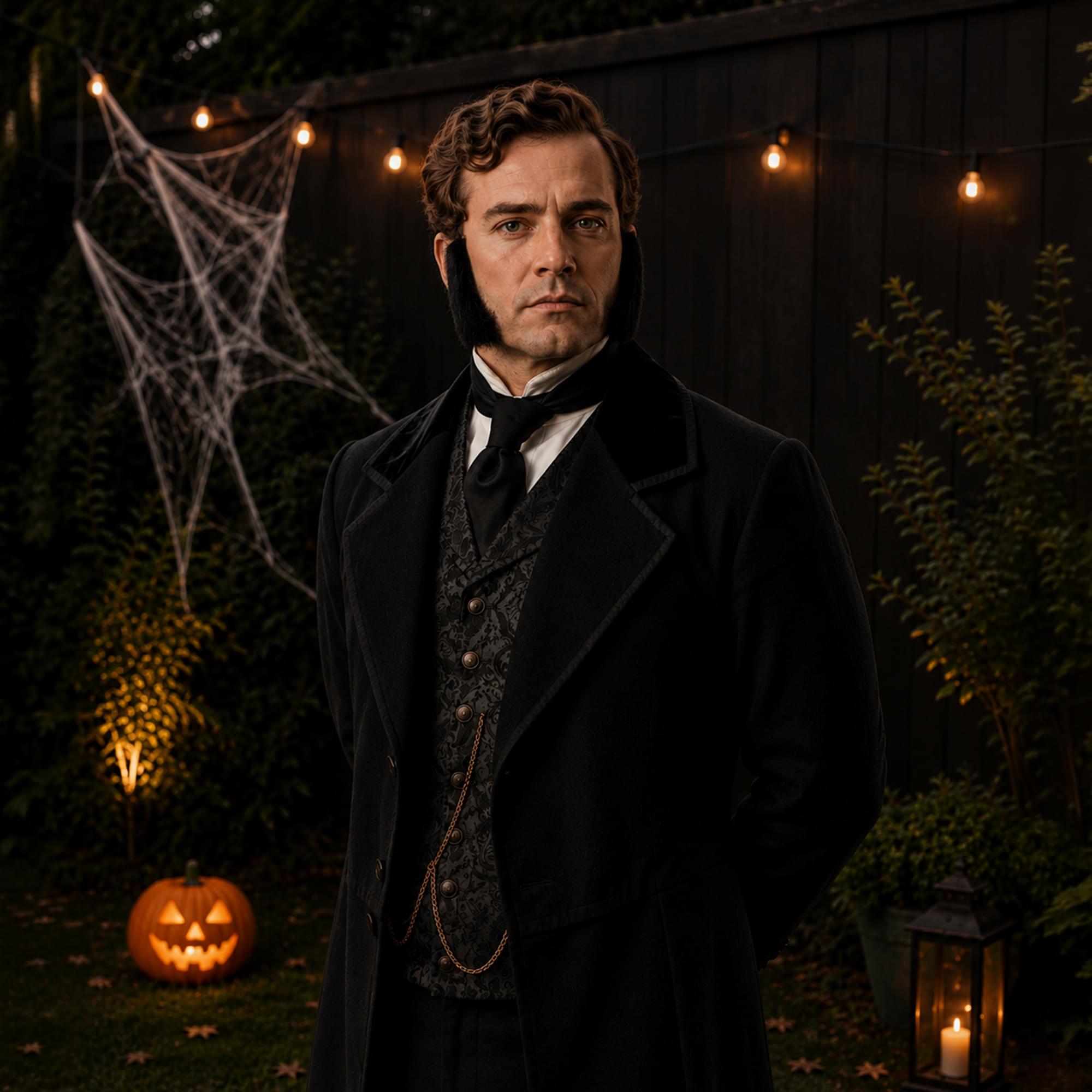 Black Sideburns Adult Costume