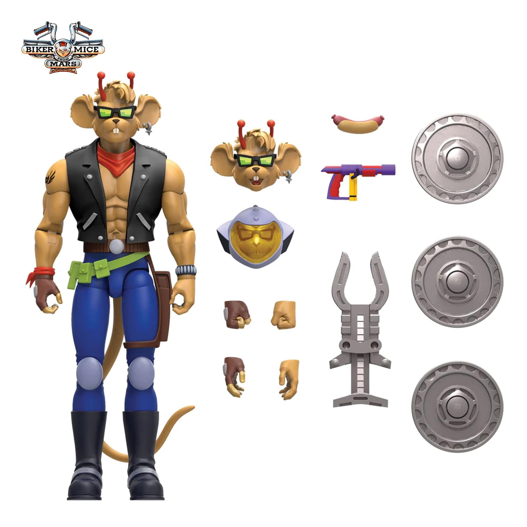 Biker Mice From Mars Action Figure Three-Pack | Throttle, Modo, & Vinnie
