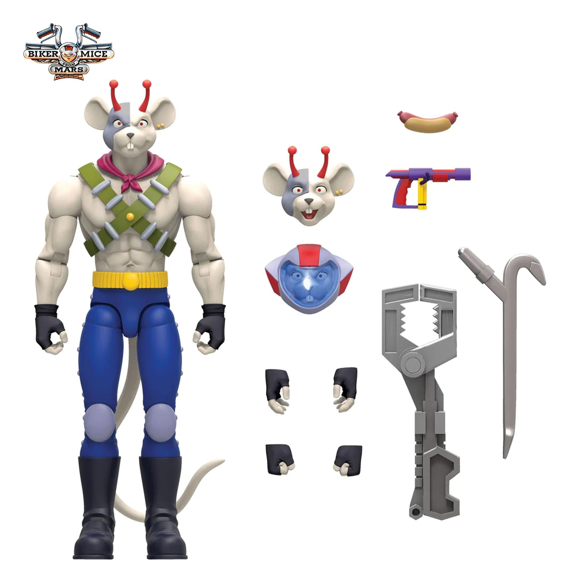 Biker Mice From Mars Action Figure Three-Pack | Throttle, Modo, & Vinnie