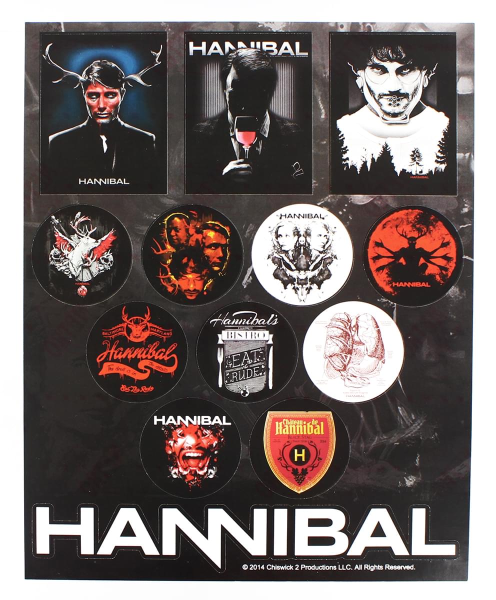 Hannibal Television Series 13-Piece Sticker Sheet