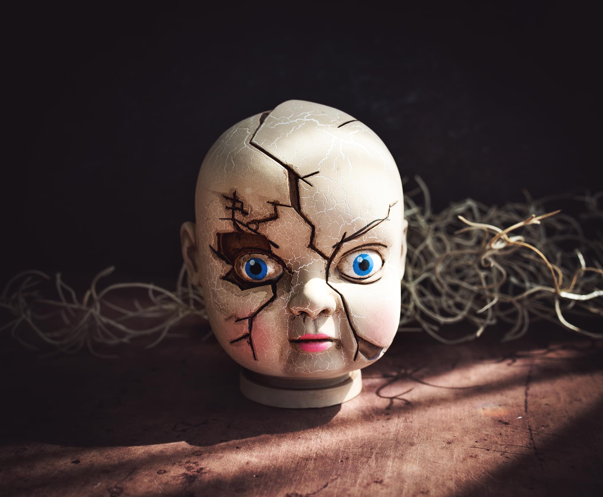 Baby Eat You Alive Broken Doll Head Collectible