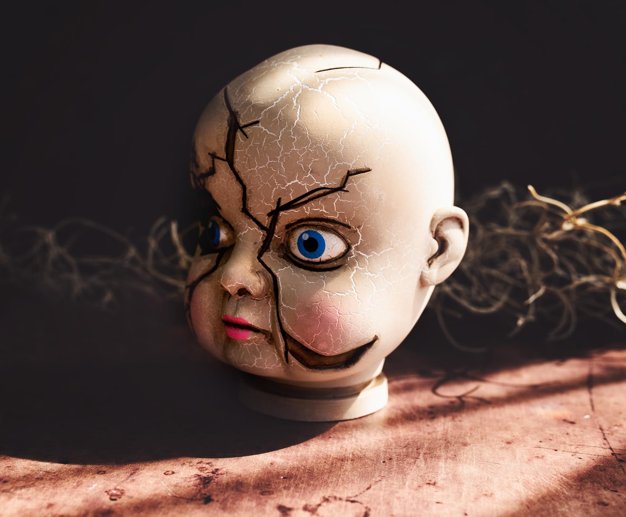 Baby Eat You Alive Broken Doll Head Collectible