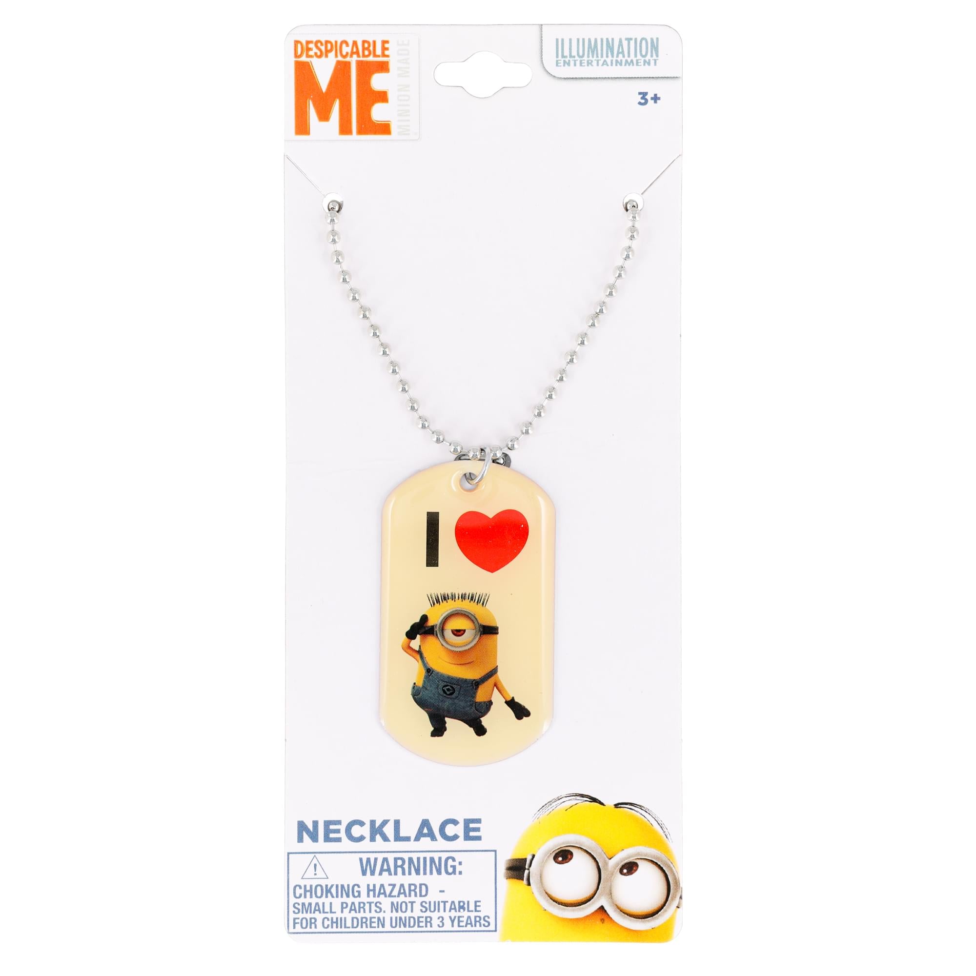 Despicable Me Dog Tag Necklace - I Love Minions