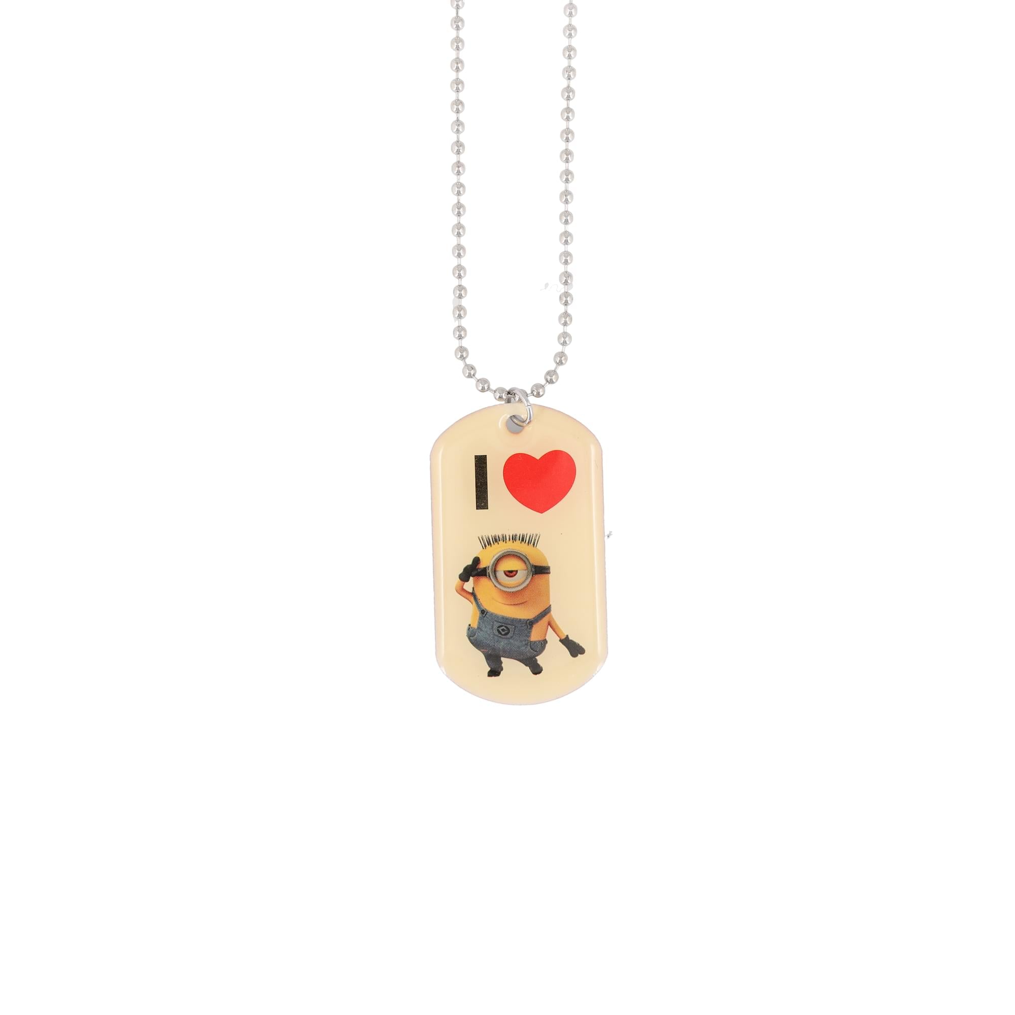 Despicable Me Dog Tag Necklace - I Love Minions