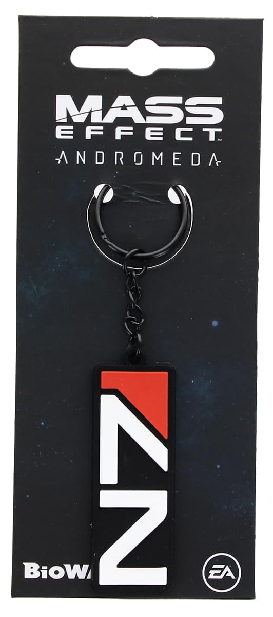 Mass Effect N7 Black Rubber Keychain