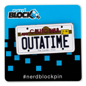 Back to the Future "Outatime" License Plate Enamel Collector Pin