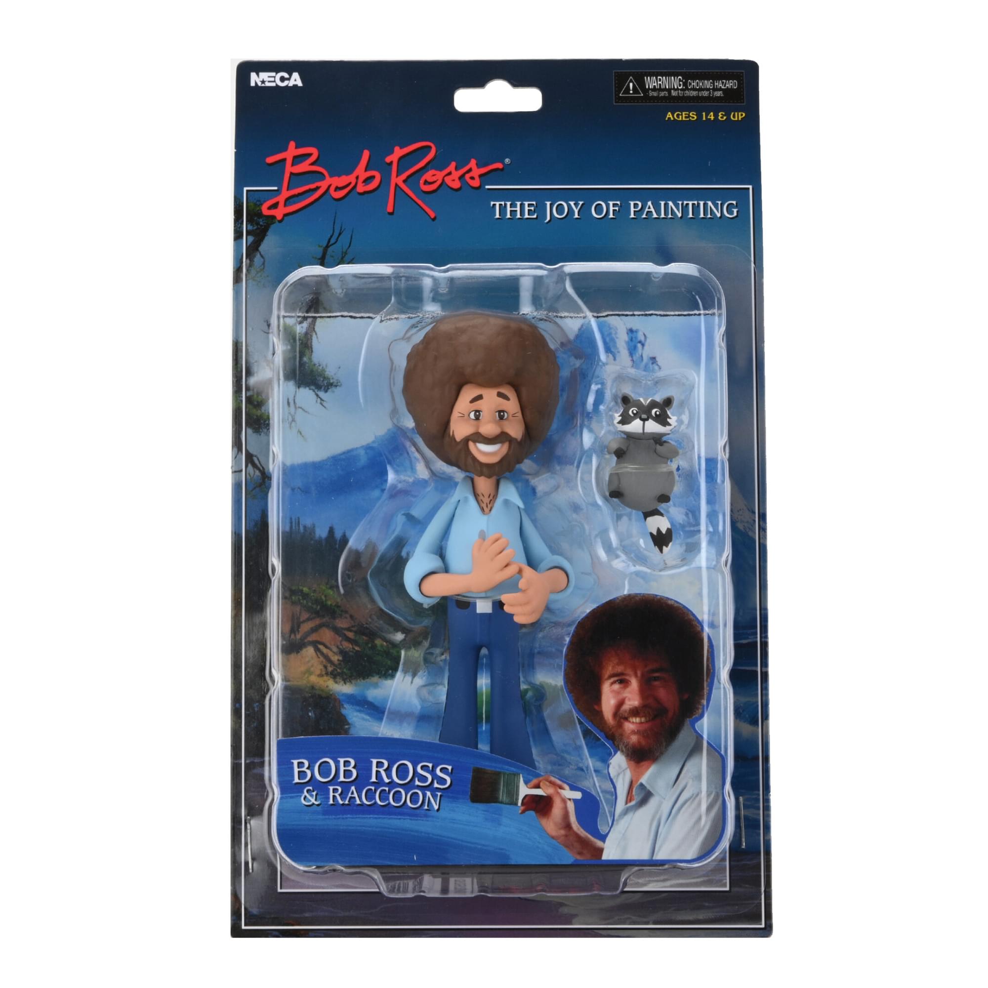 Bob Ross Toony Classics 6 Inch Figure | Bob Ross and Raccoon