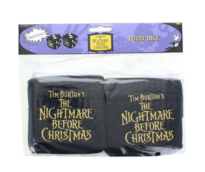 Nightmare Before Christmas Plush Fuzzy Dice