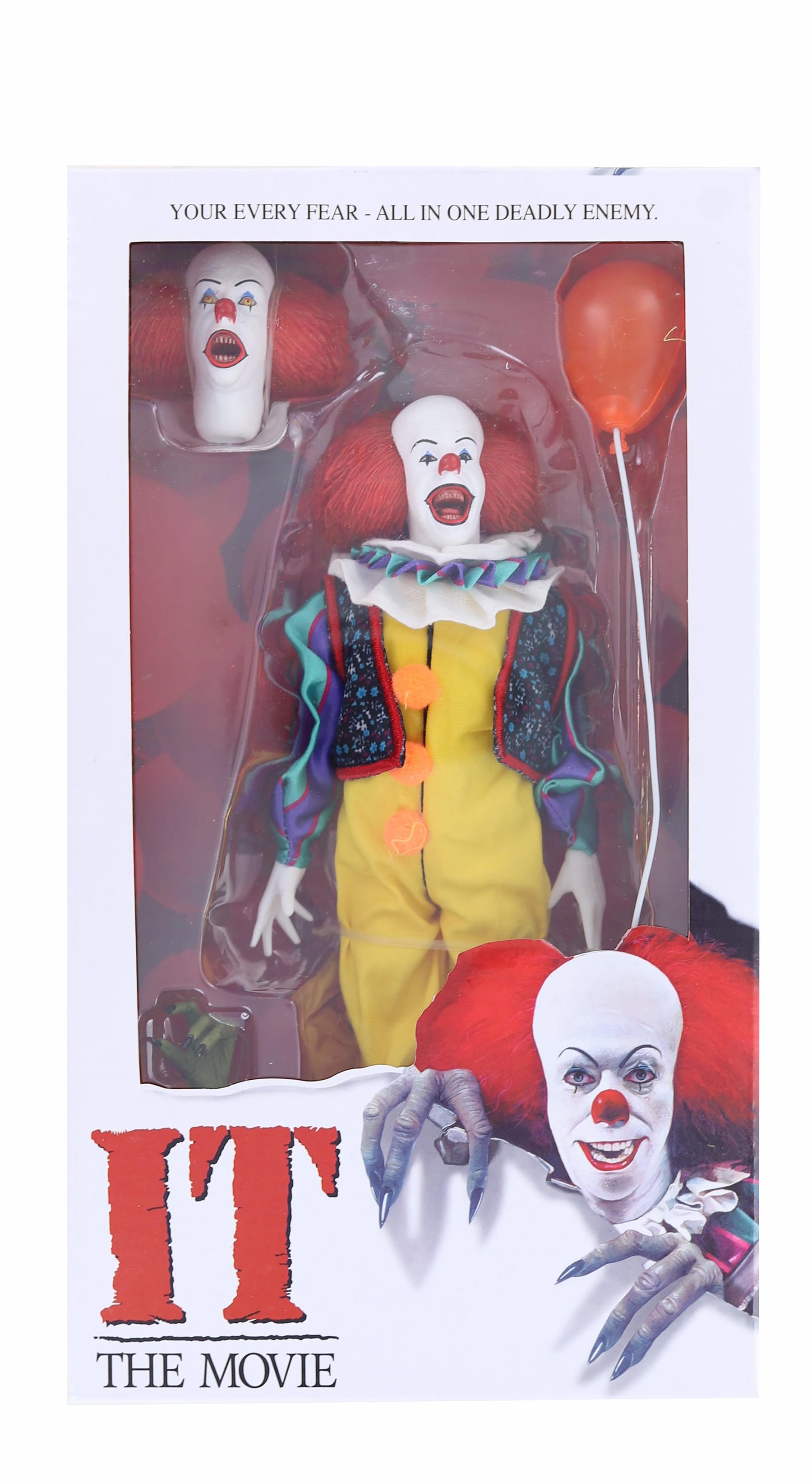 IT 8 Inch Clothed Action Figure | Pennywise (1990)