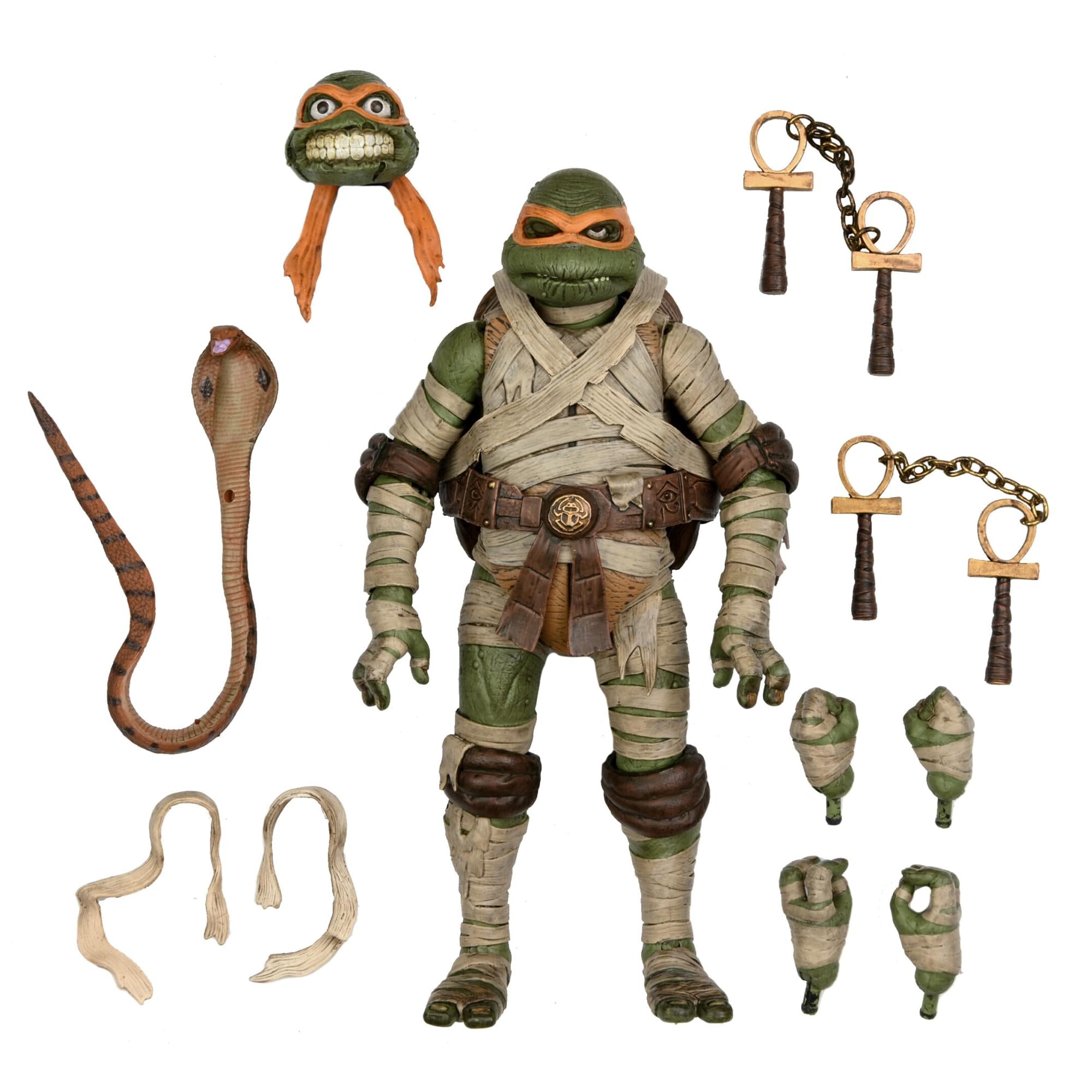 Universal Monsters x TMNT Michelangelo as The Mummy 7 Inch Scale Action Figure