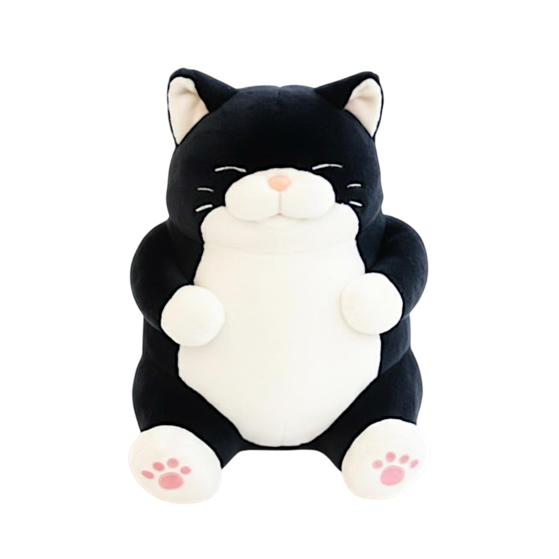 Chubby Meow 12 Inch Plush Pillow | Black