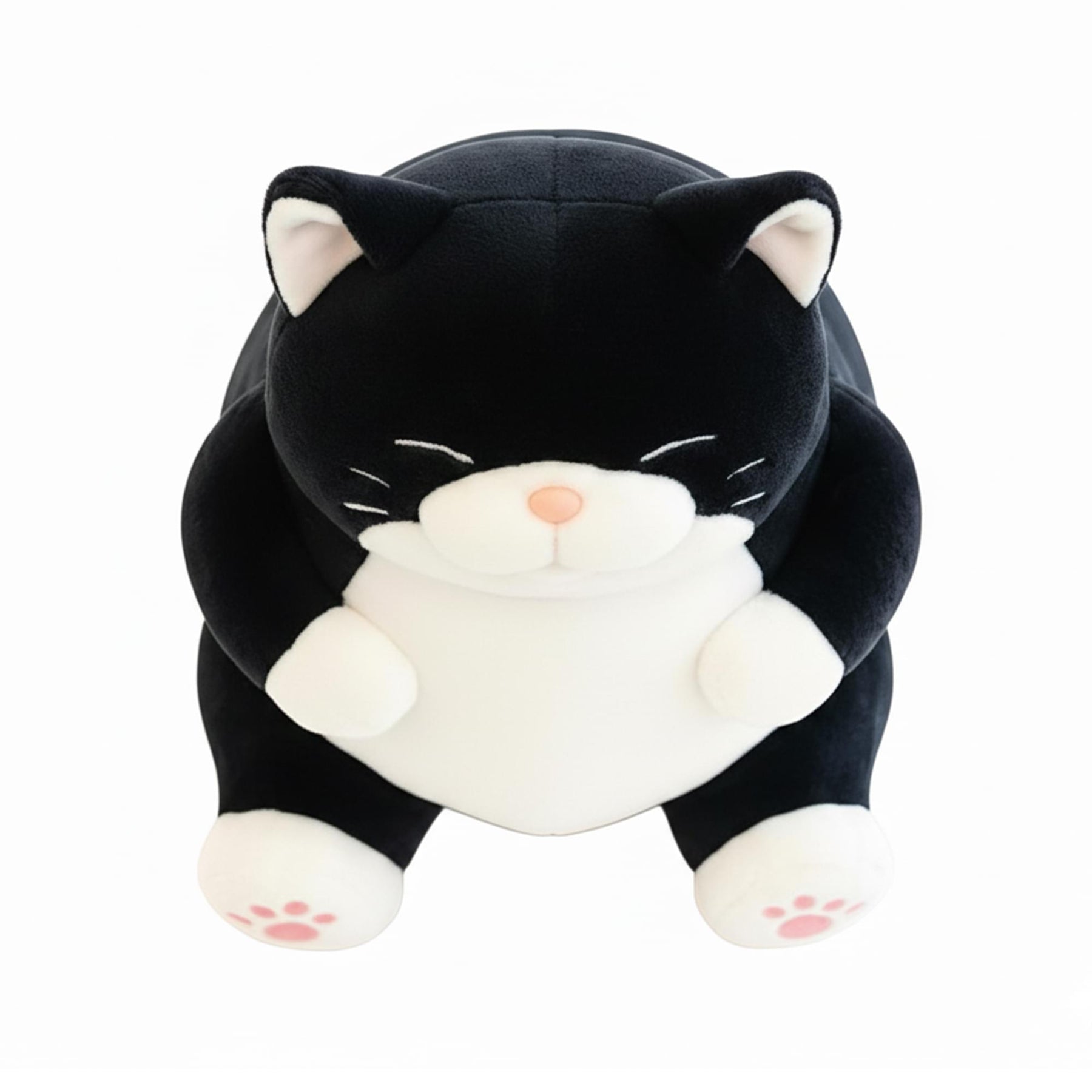 Chubby Meow 12 Inch Plush Pillow | Black