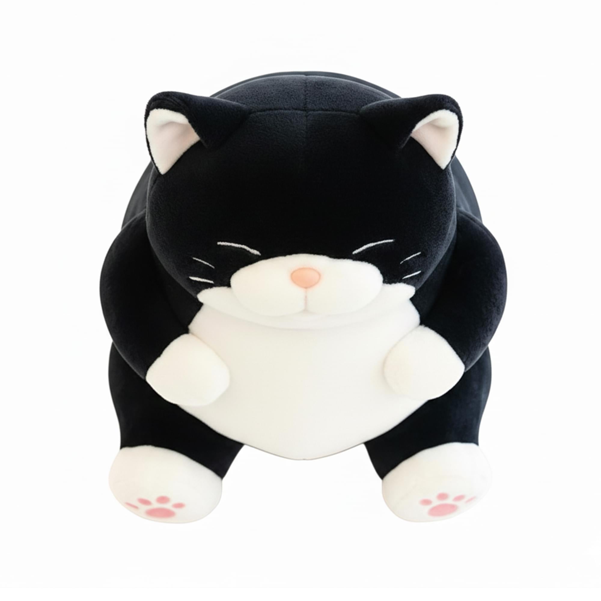 Chubby Meow 12 Inch Plush Pillow | Black