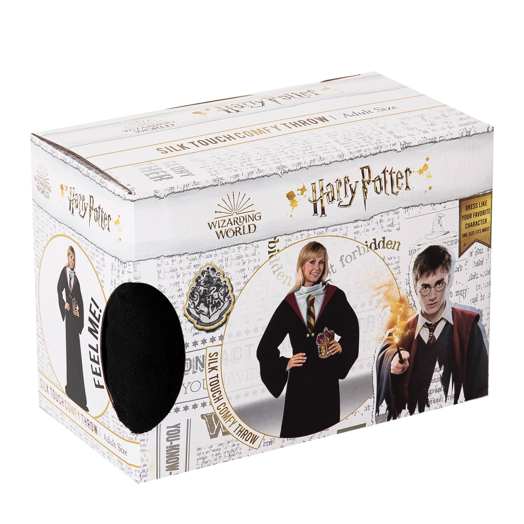 Harry Potter Hogwarts Rules Adult Silk Touch Comfy Throw With Sleeves