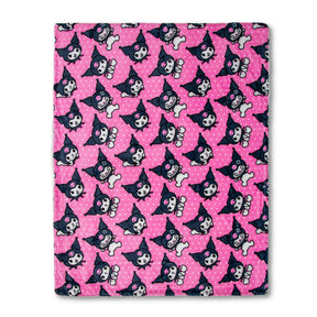 Sanrio Kuromi Silk-Touch Sherpa Throw Blanket | 50 x 60 Inches