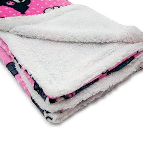 Sanrio Kuromi Silk-Touch Sherpa Throw Blanket | 50 x 60 Inches