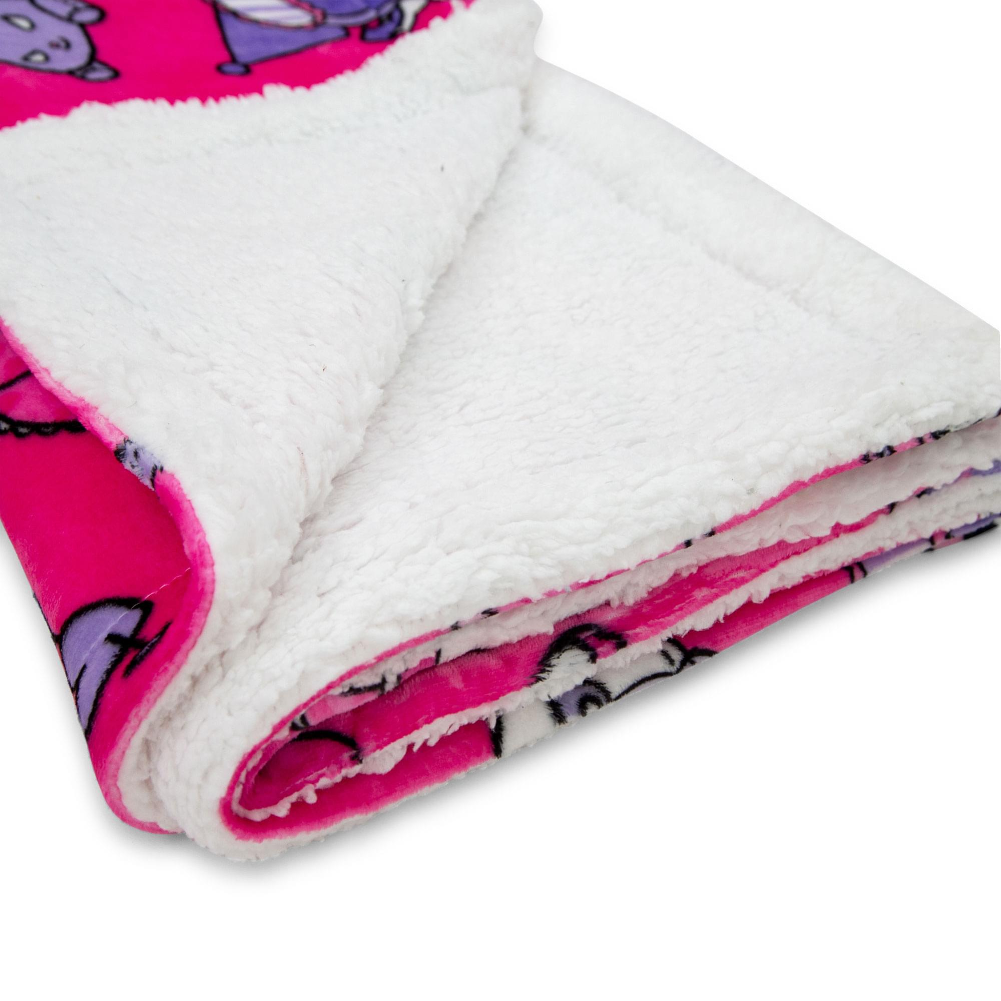 Sanrio My Melody and Kuromi Pillow Fight Sherpa Throw Blanket | 50 x 60 Inches