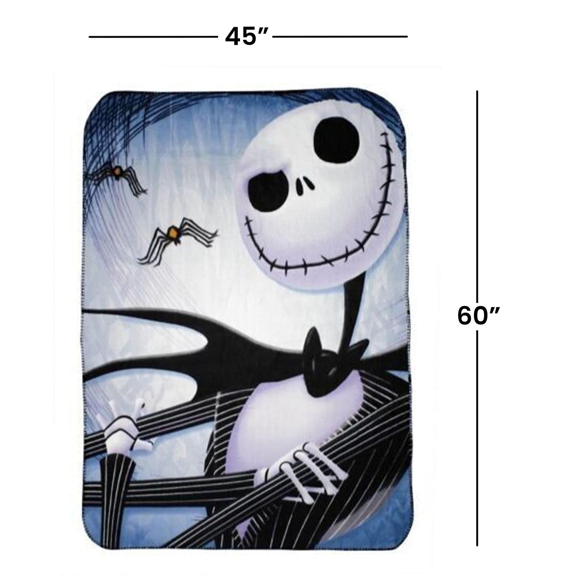 Nightmare Before Christmas Jack Skellington 45 x 60 Inch Fleece Throw Blanket